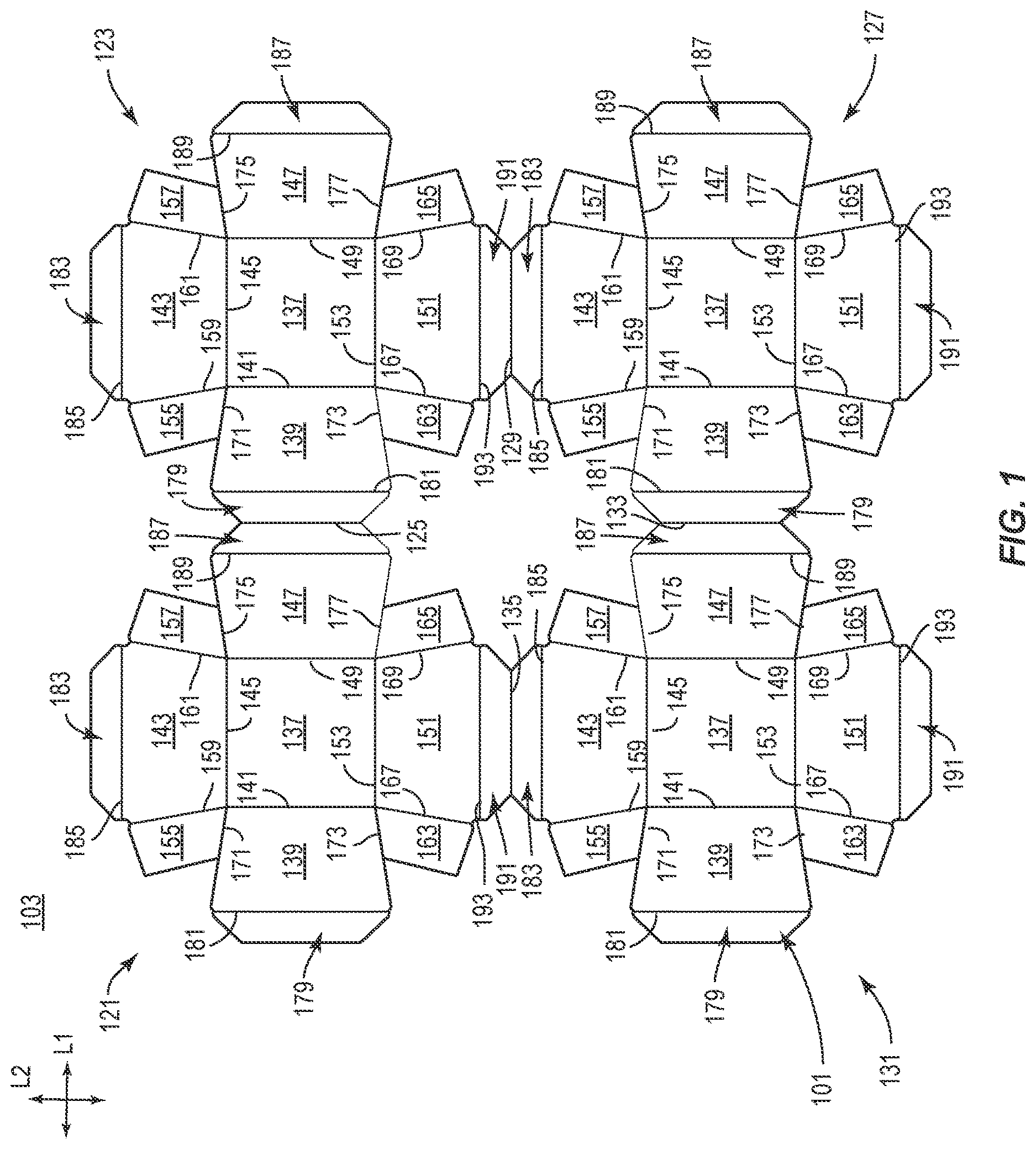 Patent US12617579 Figure 1 – Tray with separable features