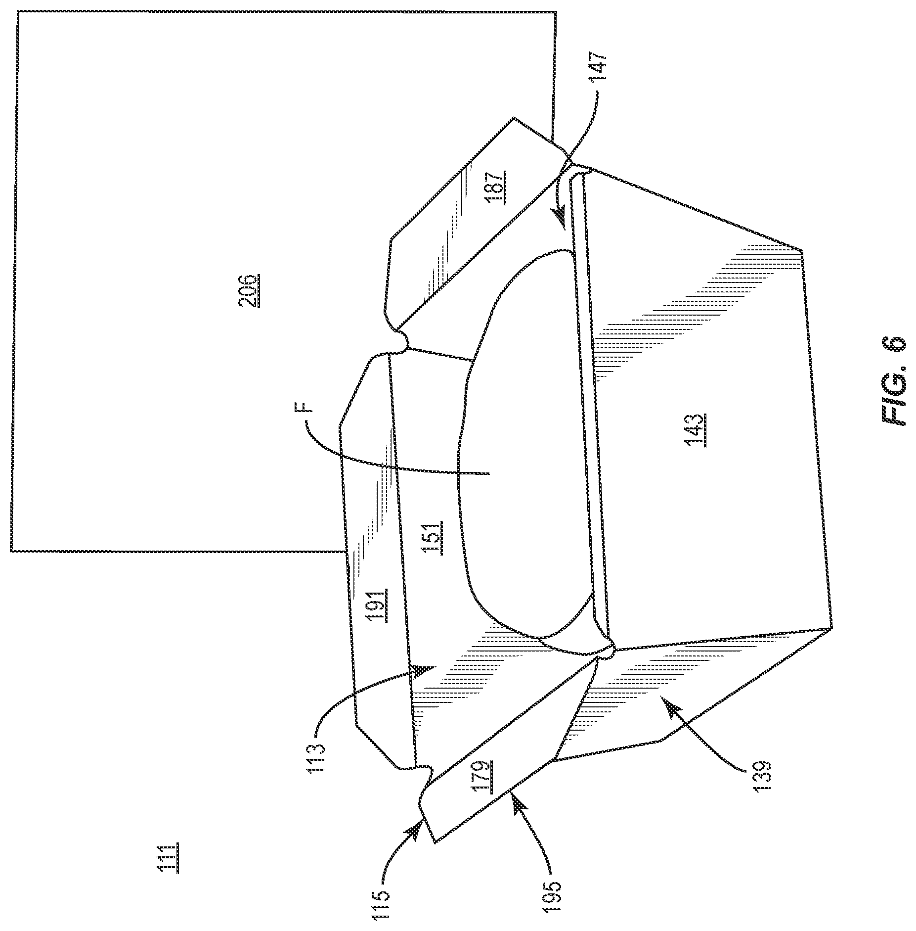 Patent US12617579 Figure 6 – Tray with separable features