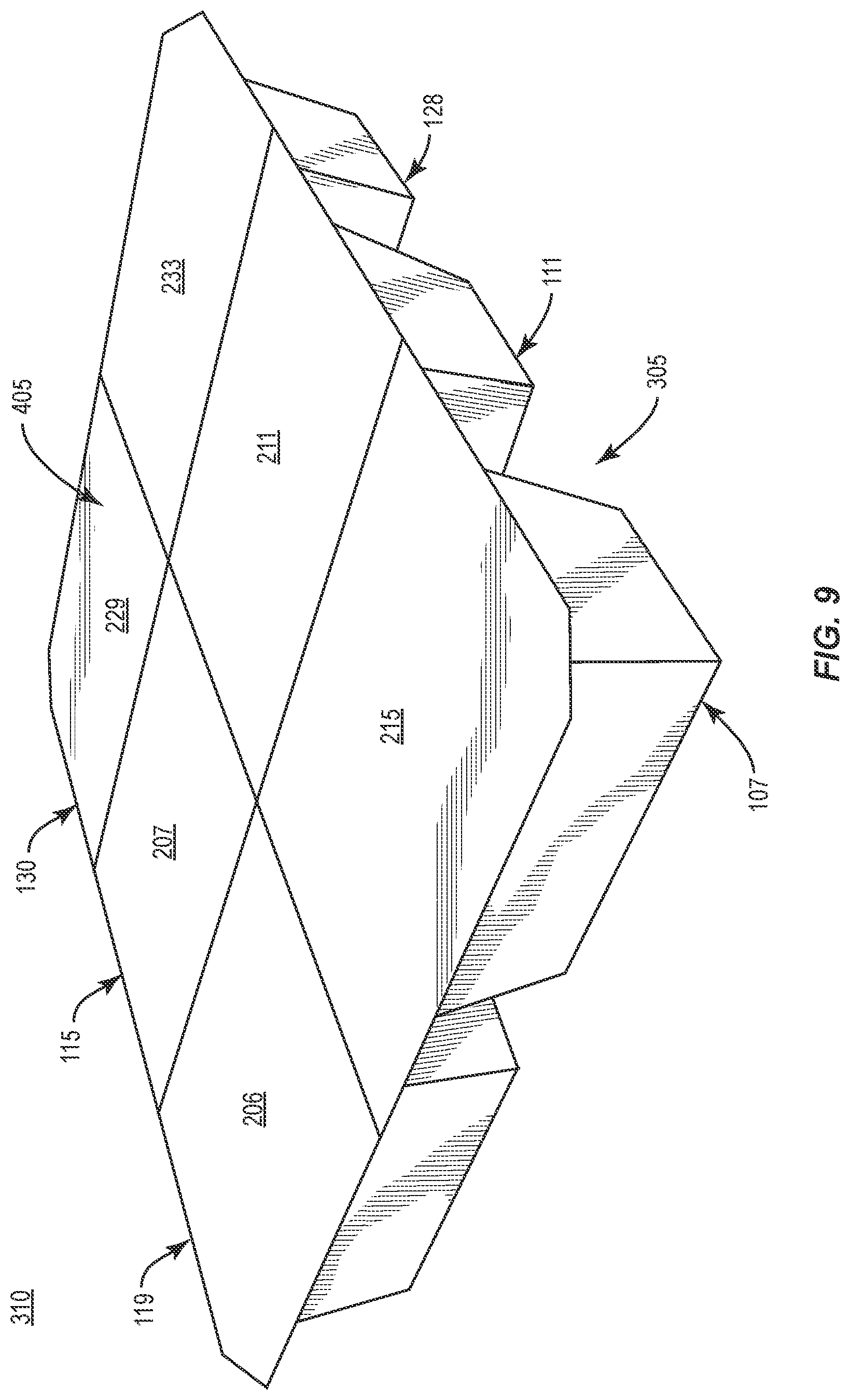 Patent US12617579 Figure 9 – Tray with separable features