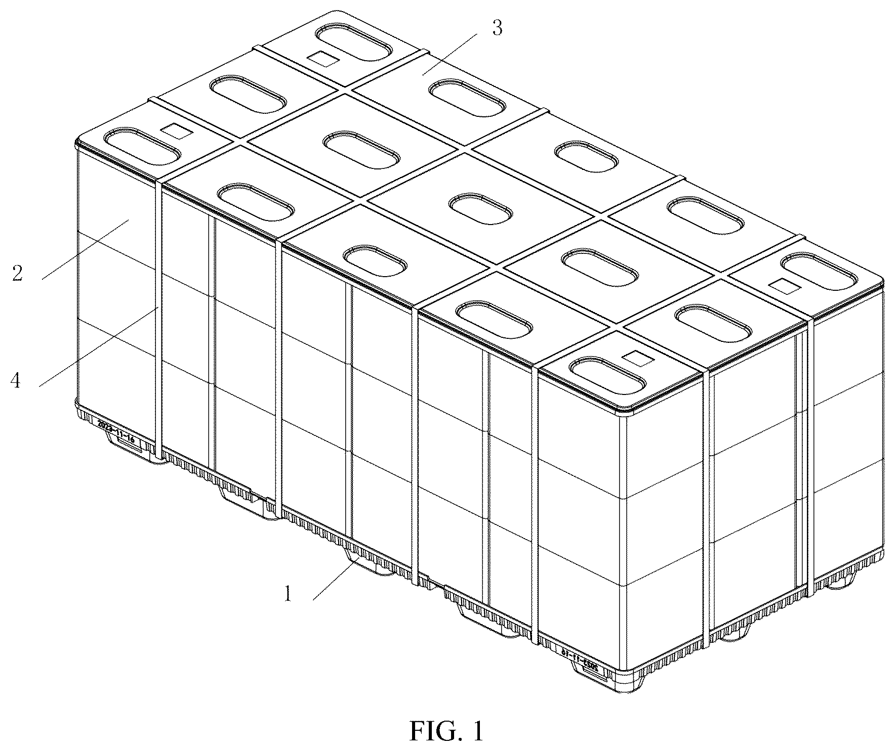 Patent US12617580 — Digitalizable and returnable packaging structure for various modular items — Figure 1