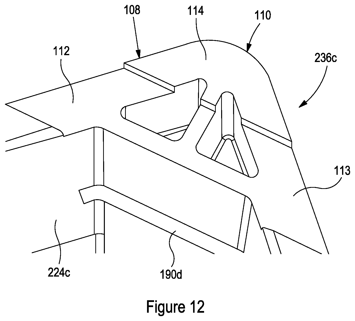 Patent US12617582 Figure 12 – Adjustable elevated stacking pallet support member and methods of elevated stacking of pallets