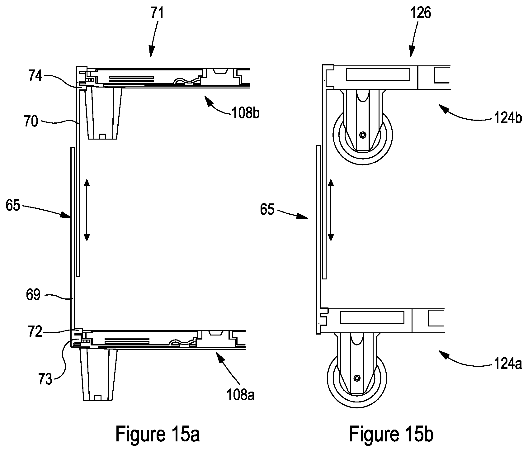 Patent US12617582 Figure 15 – Adjustable elevated stacking pallet support member and methods of elevated stacking of pallets
