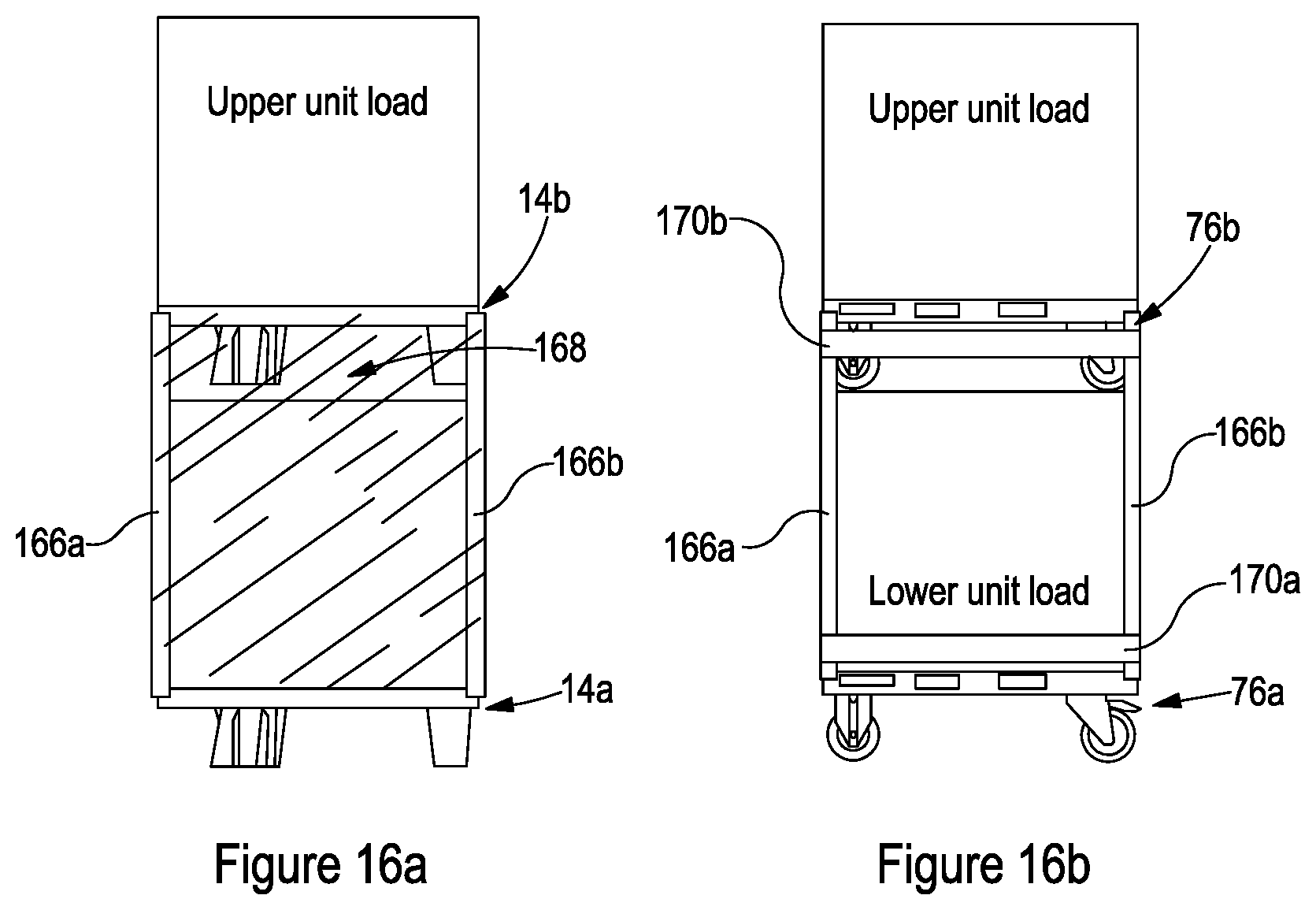 Patent US12617582 Figure 16 – Adjustable elevated stacking pallet support member and methods of elevated stacking of pallets
