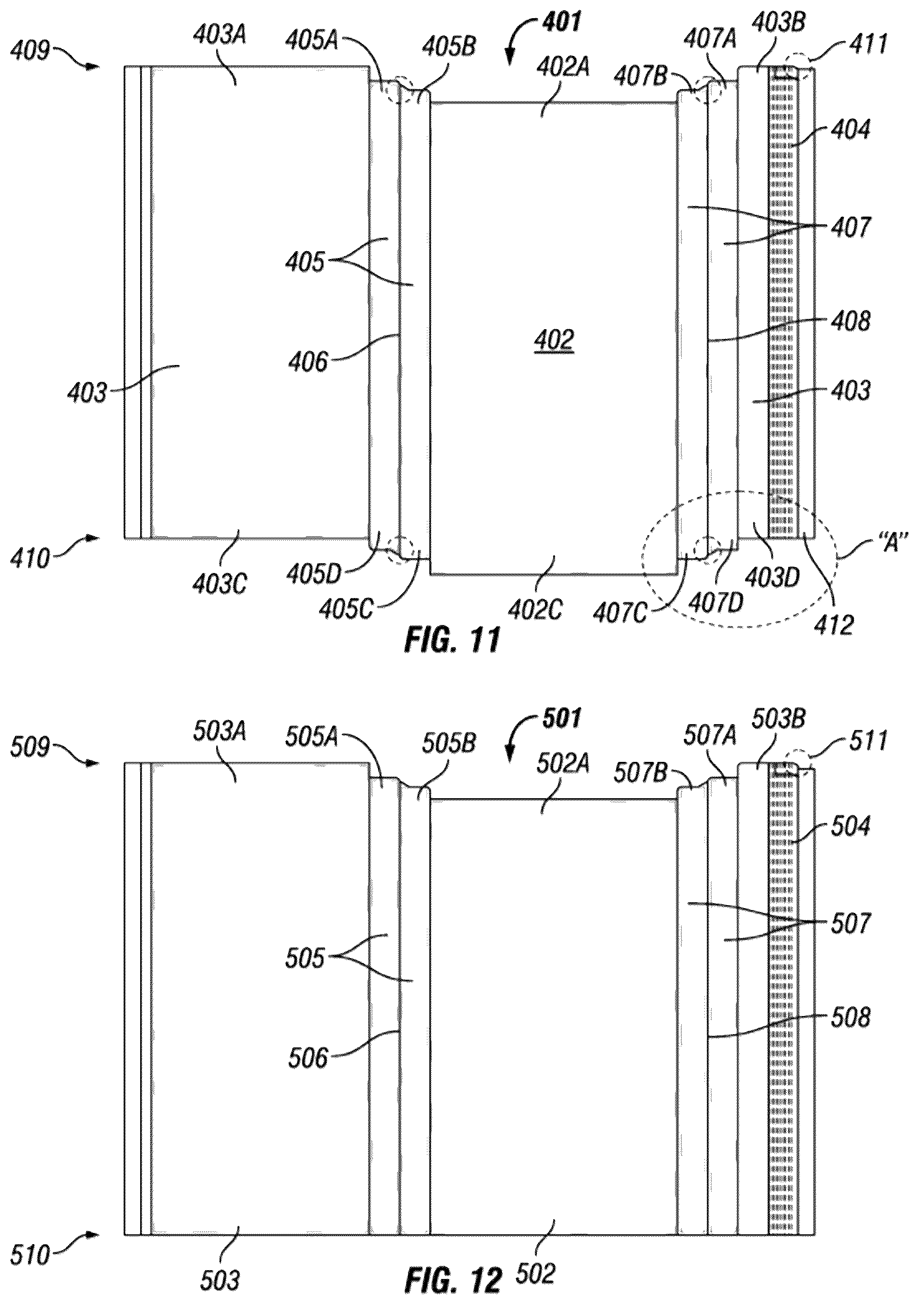 Patent US12617585 Figure 5 – Recyclable woven plastic bags with quad-seal and/or K-seal