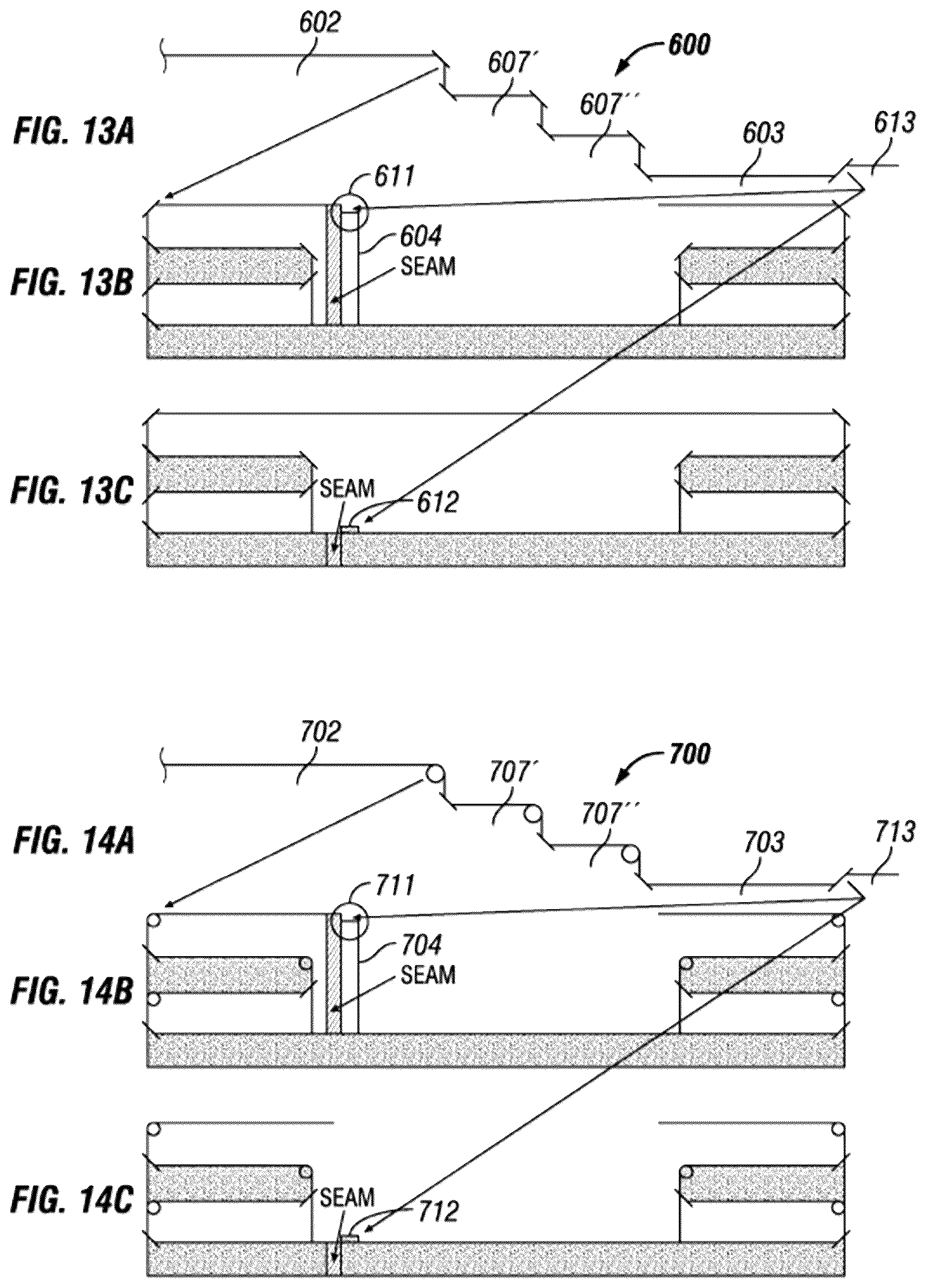 Patent US12617585 Figure 6 – Recyclable woven plastic bags with quad-seal and/or K-seal