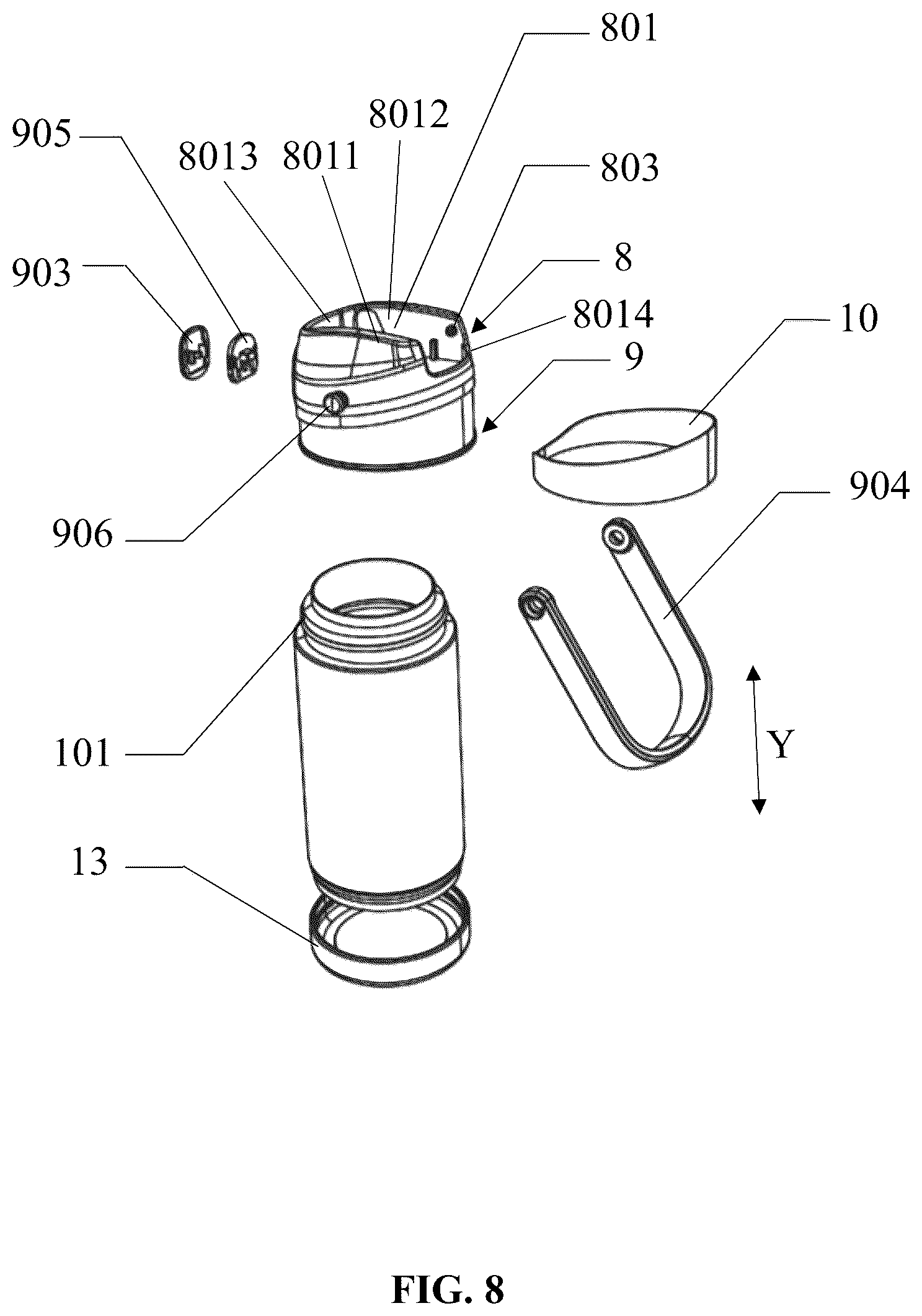 Patent US12617590 Figure 8 – Water cups with detachable cup lids