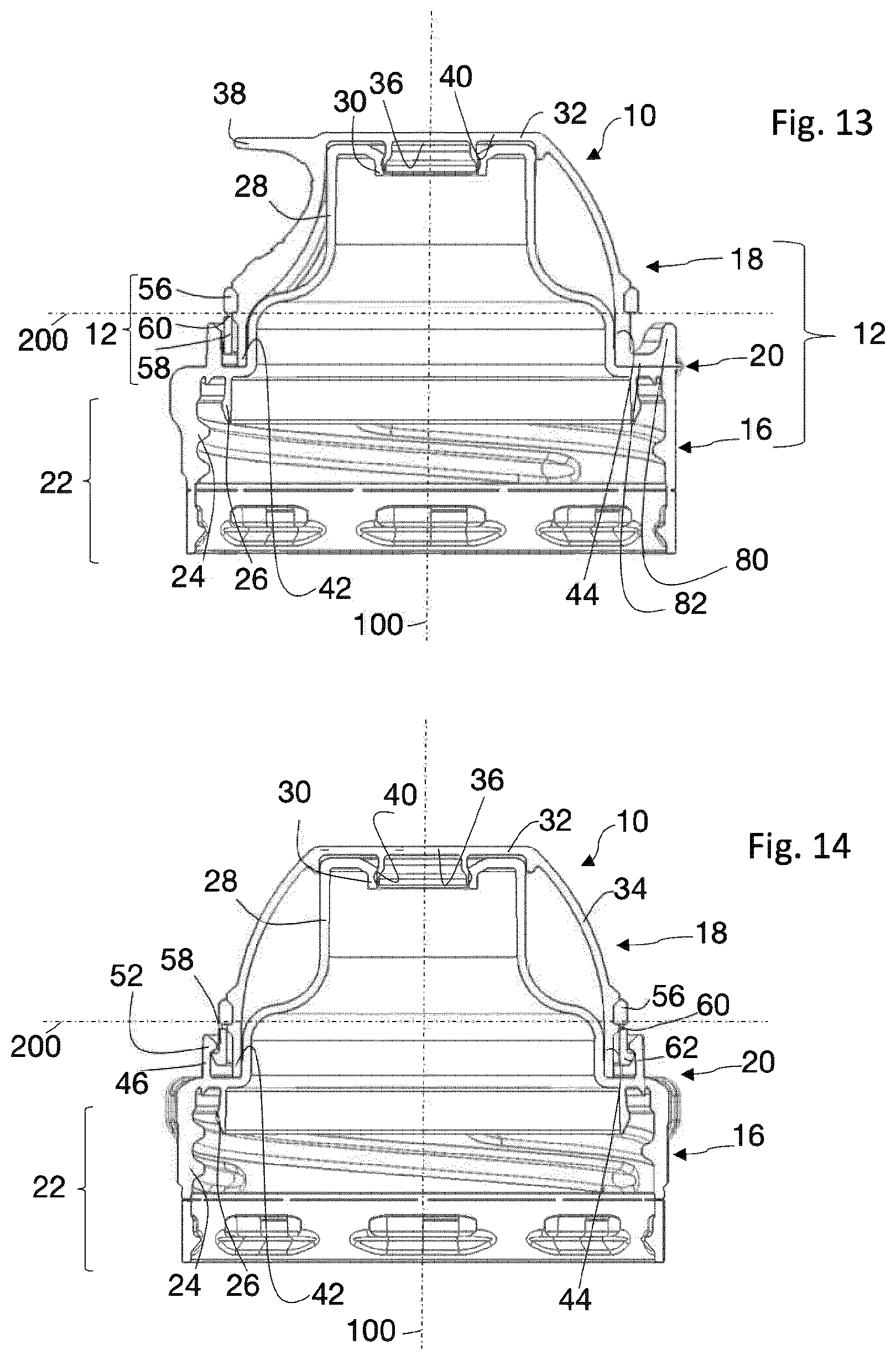 Patent US12617591 Figure 6 – Aseptic container closure having a hinge and a mouthpiece