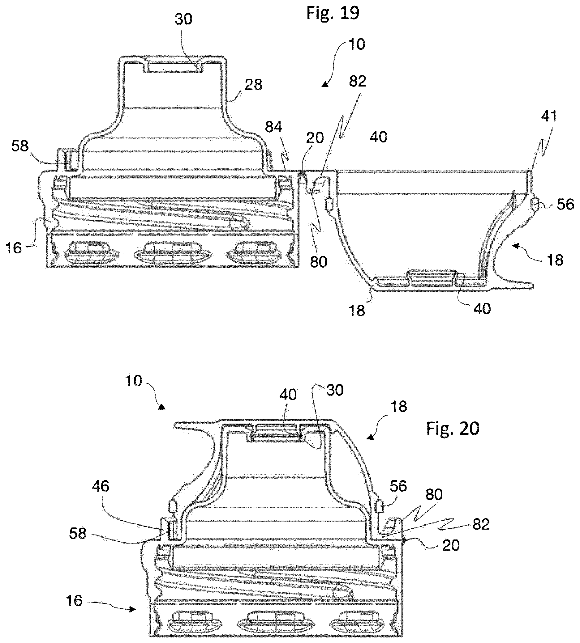 Patent US12617591 Figure 9 – Aseptic container closure having a hinge and a mouthpiece