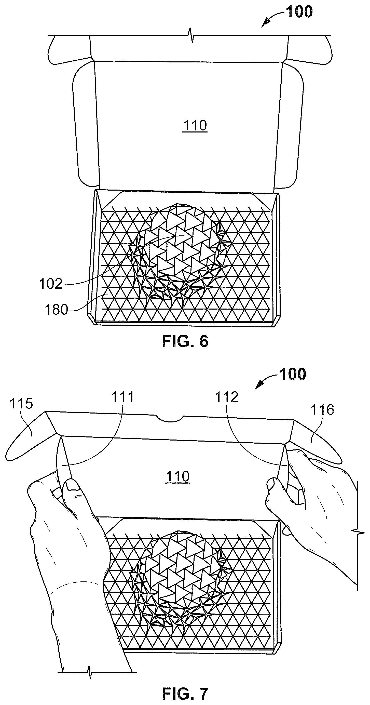 Patent US12617594 Figure 4 – Mail packaging having expandable securing fixative platform panel