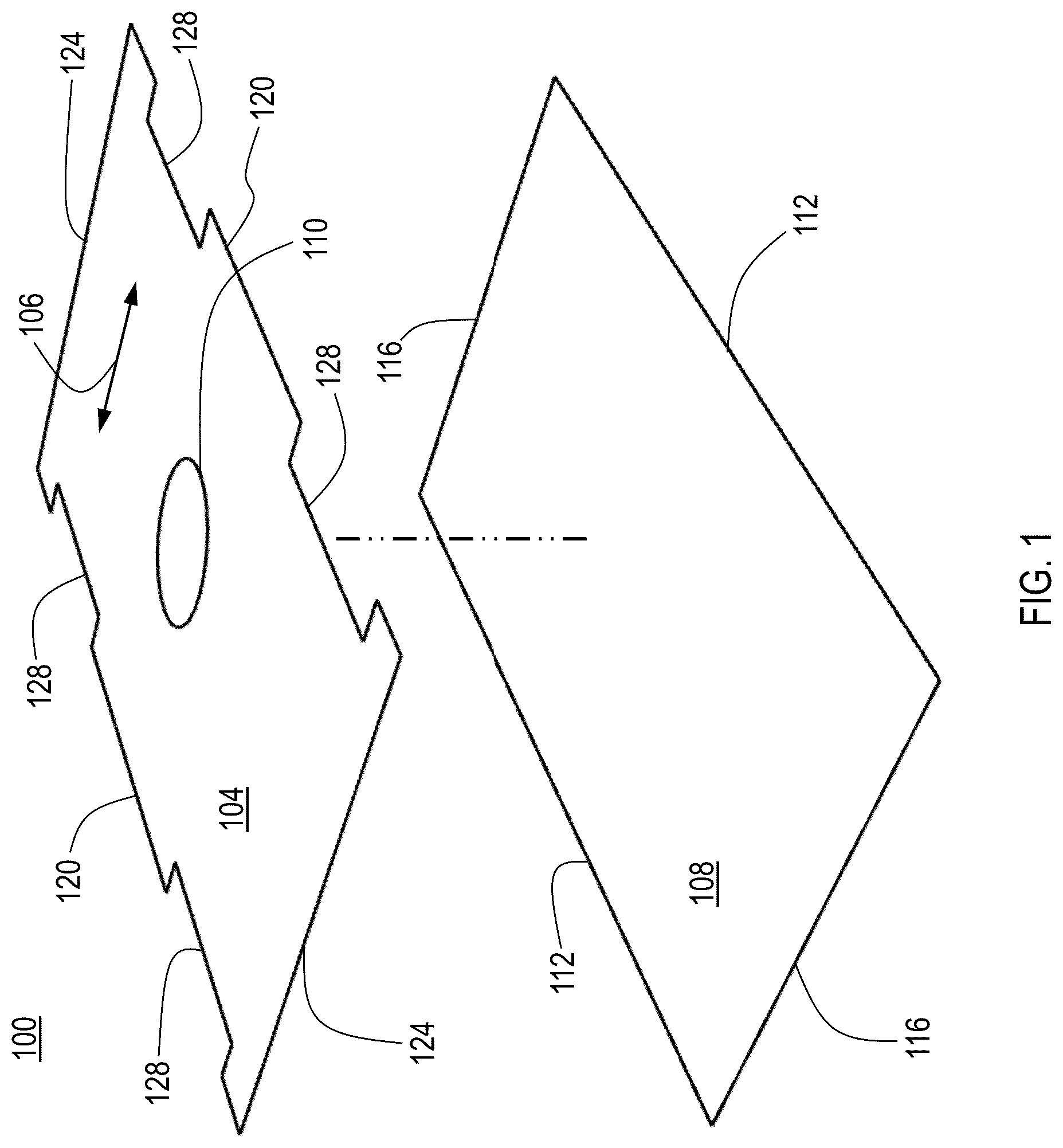 Patent US12617596 Figure 1 – Flow wrap packaging structures