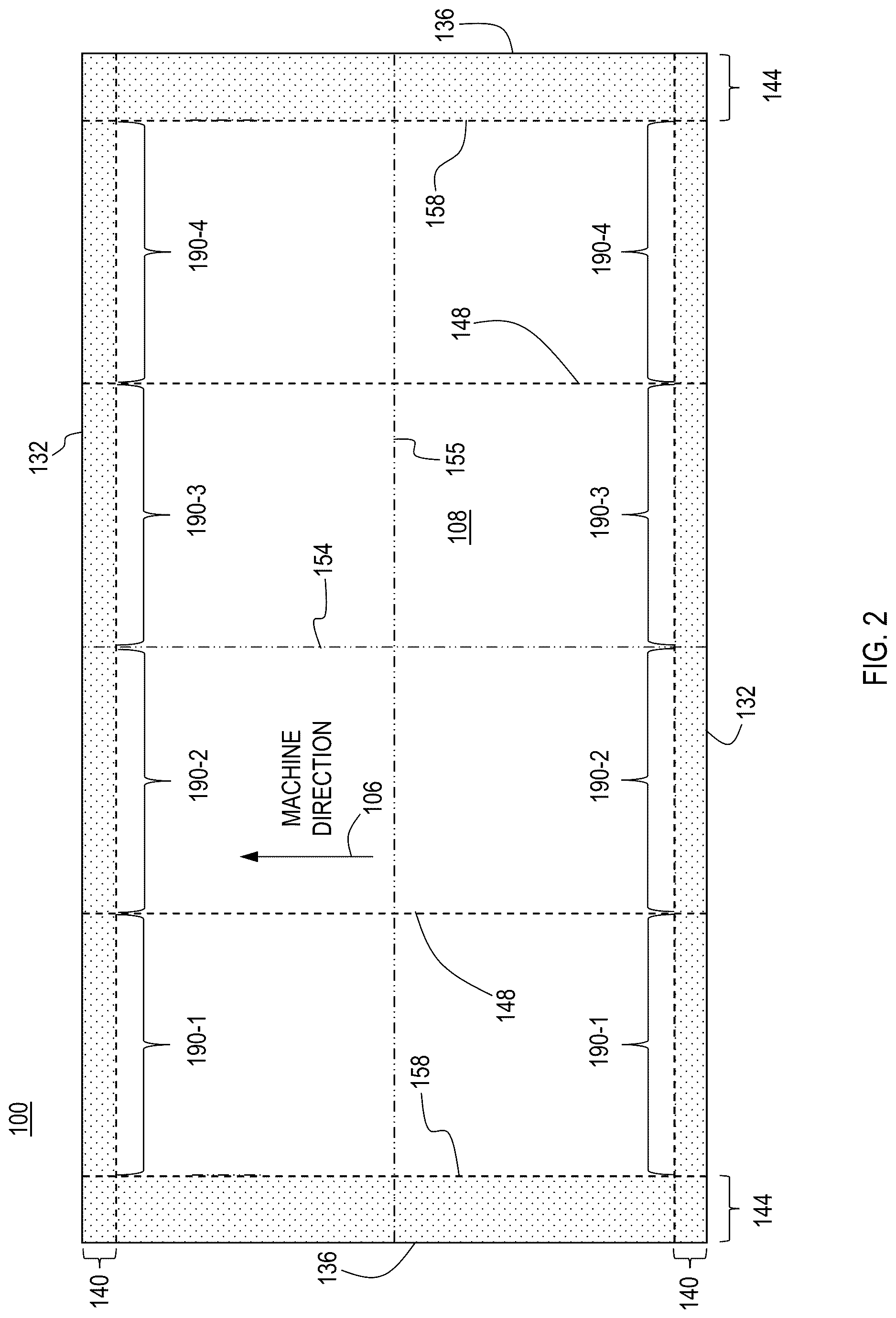 Patent US12617596 Figure 2 – Flow wrap packaging structures