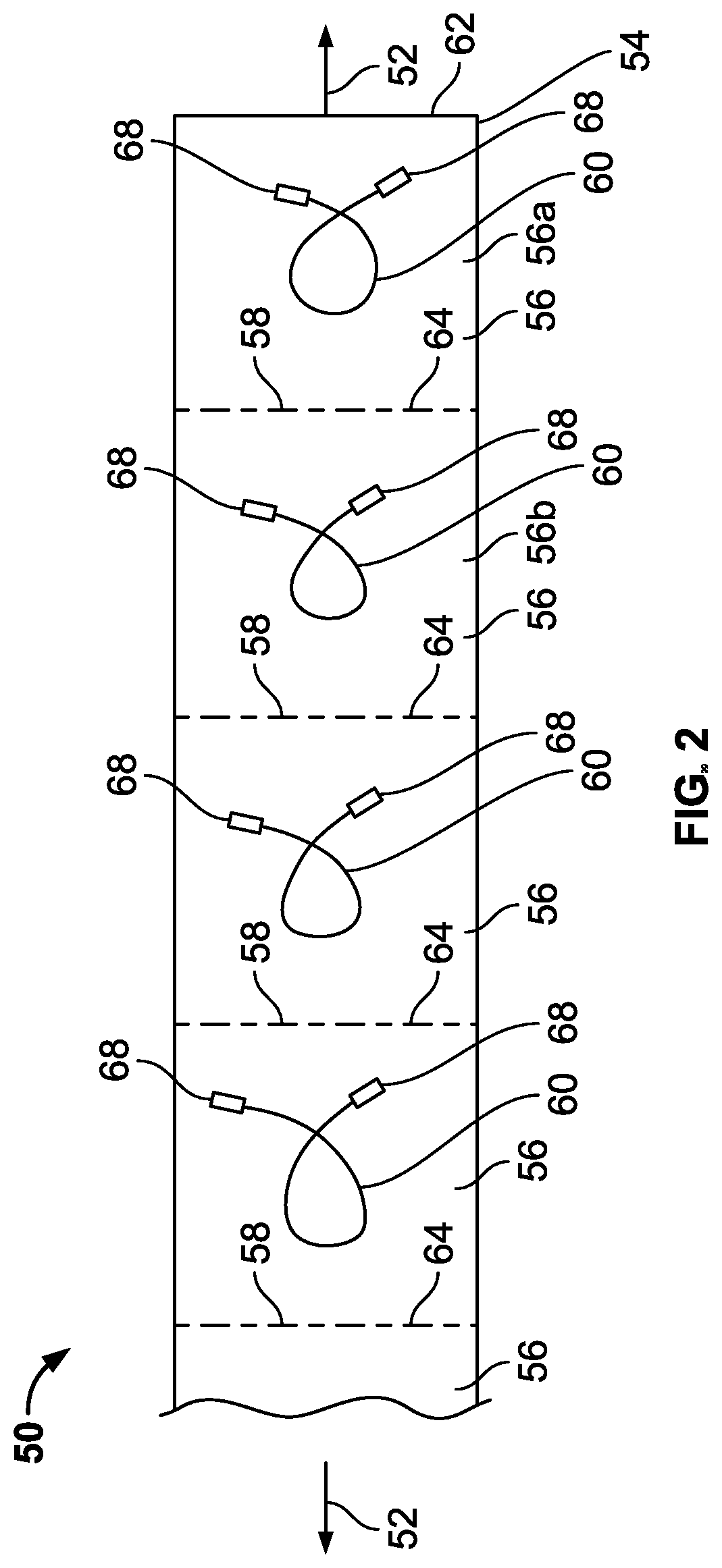 Patent US12617601 Figure 2 – Dispenser for a continuous strip of a substrate supporting bend-sensitive items