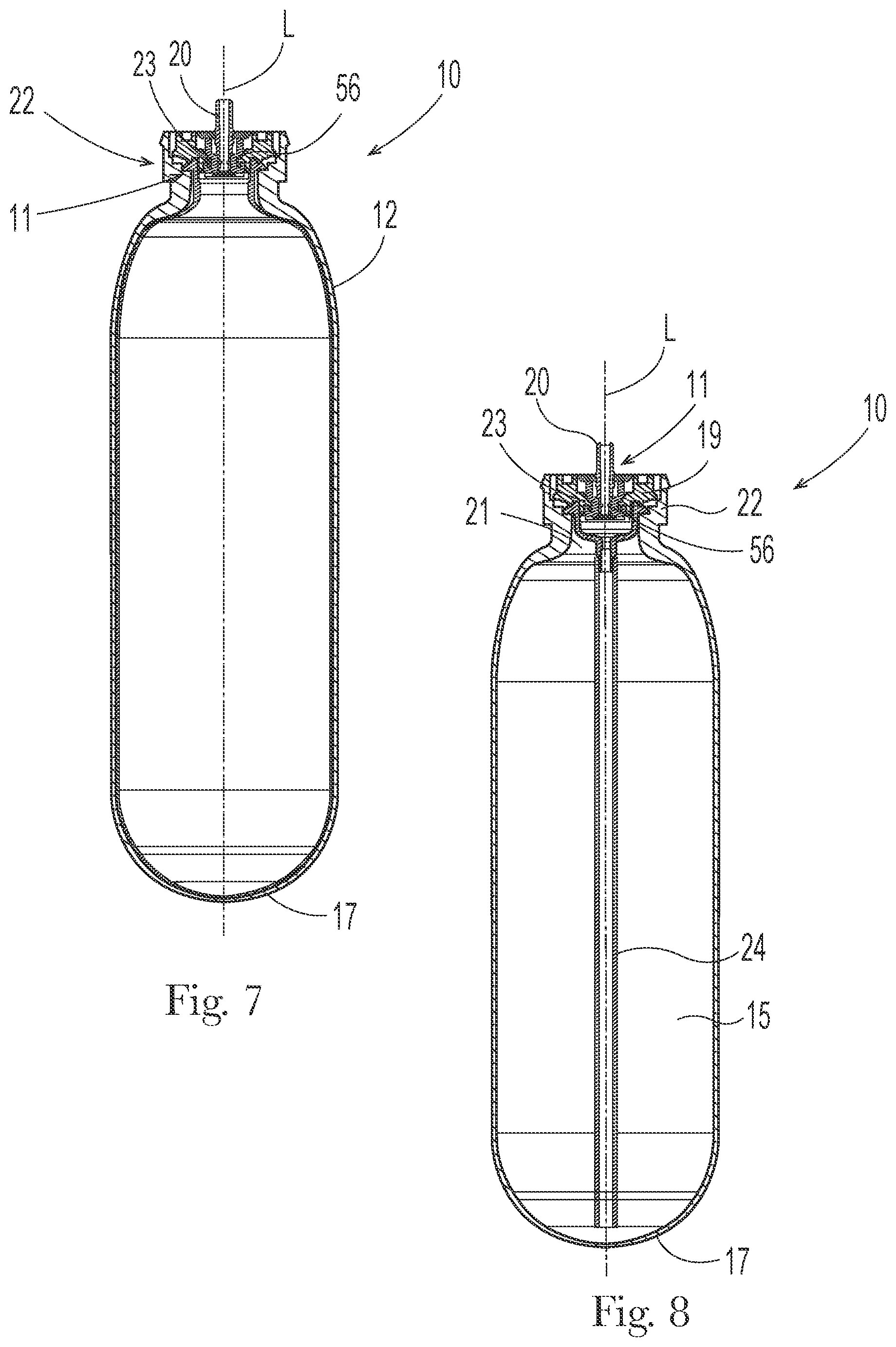Patent US12617602 Figure 5 – Aerosol dispenser and nozzle with reduced drip