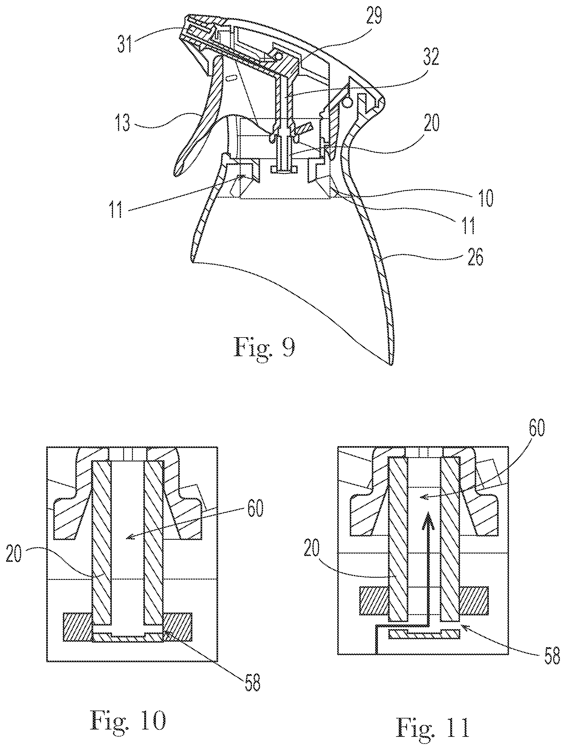 Patent US12617602 Figure 6 – Aerosol dispenser and nozzle with reduced drip