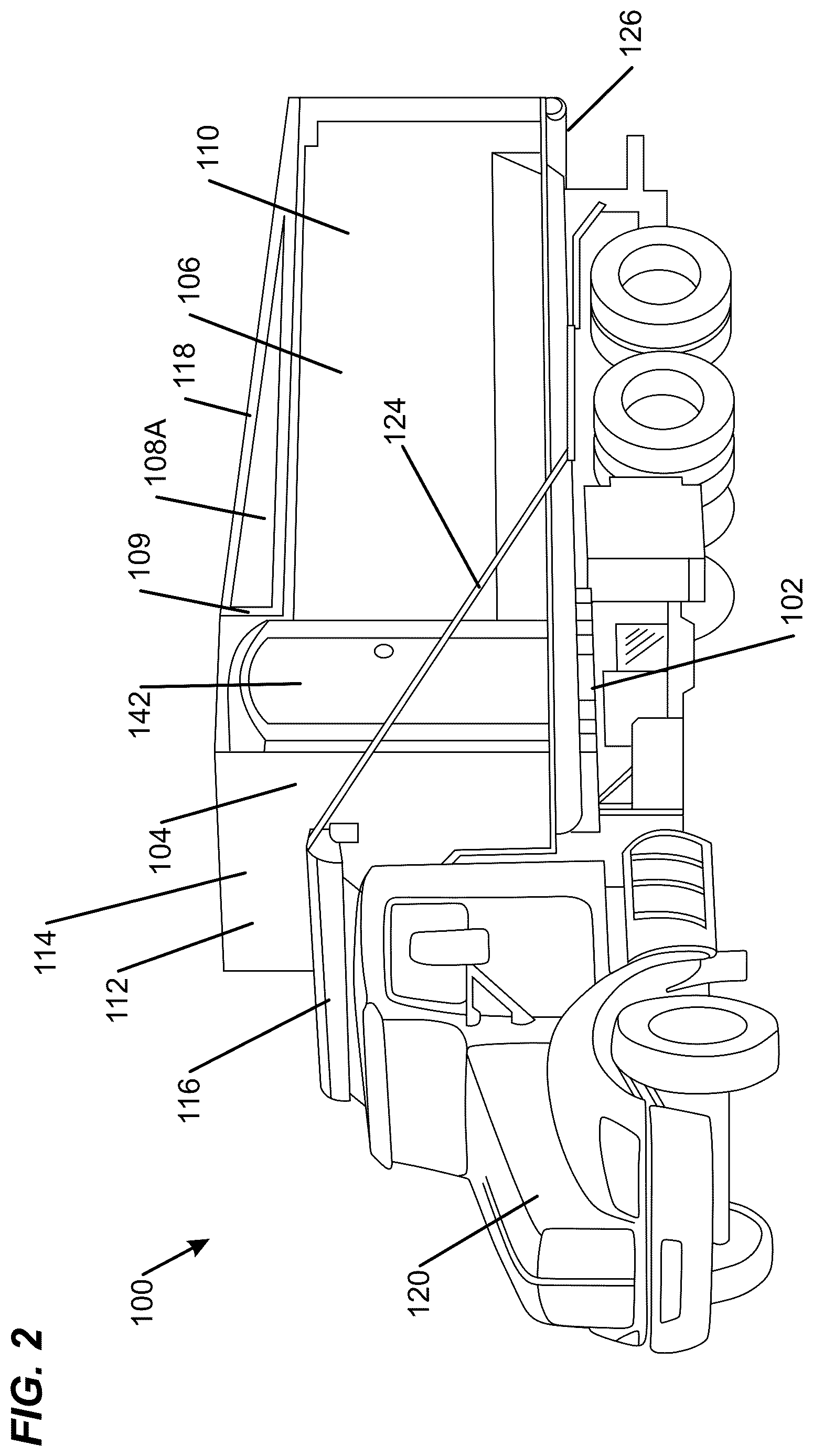 Patent US12617607 Figure 2 – Covered dumpster and portable toilet system