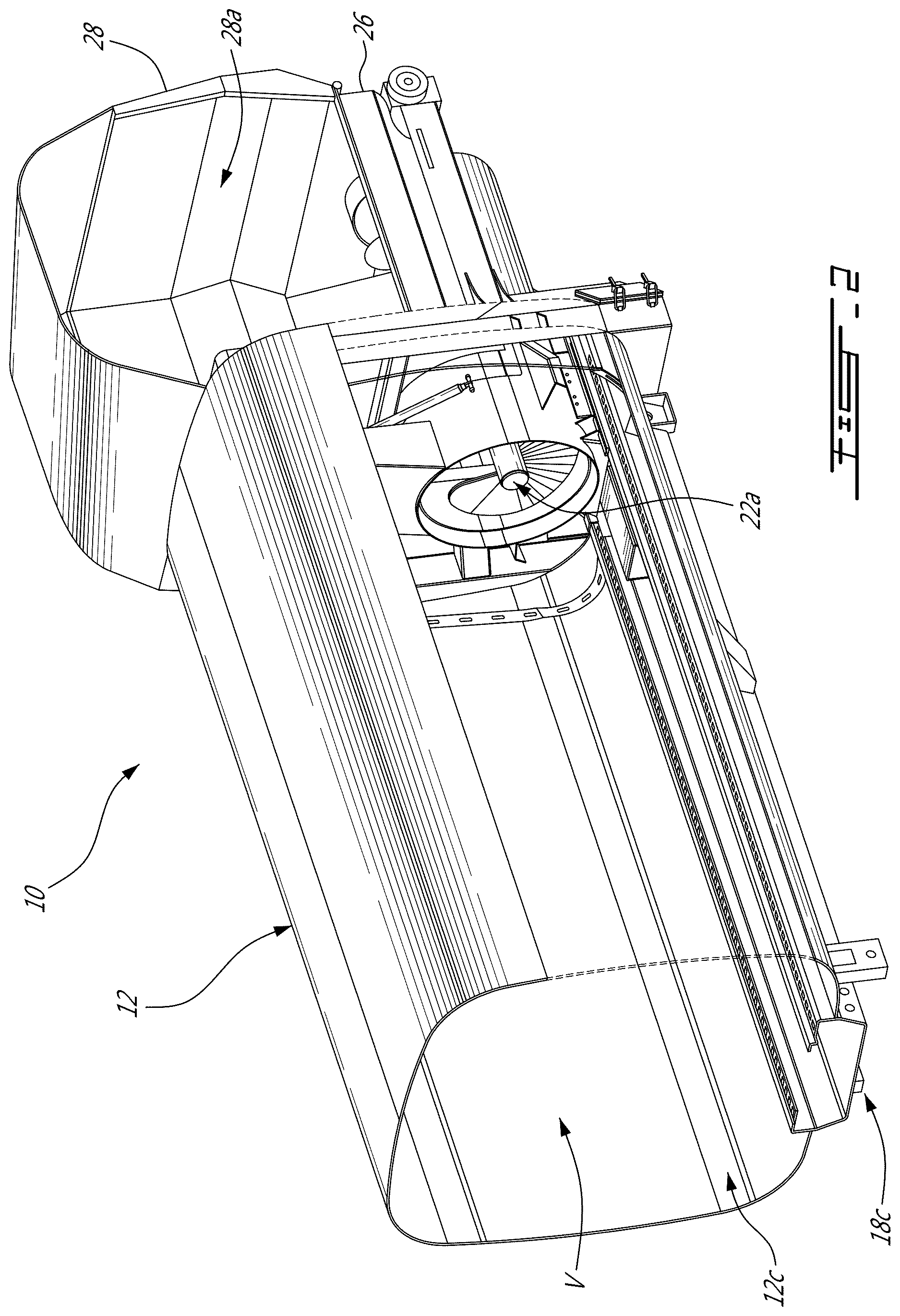 Patent US12617608 Figure 2 – Pack through eject panel