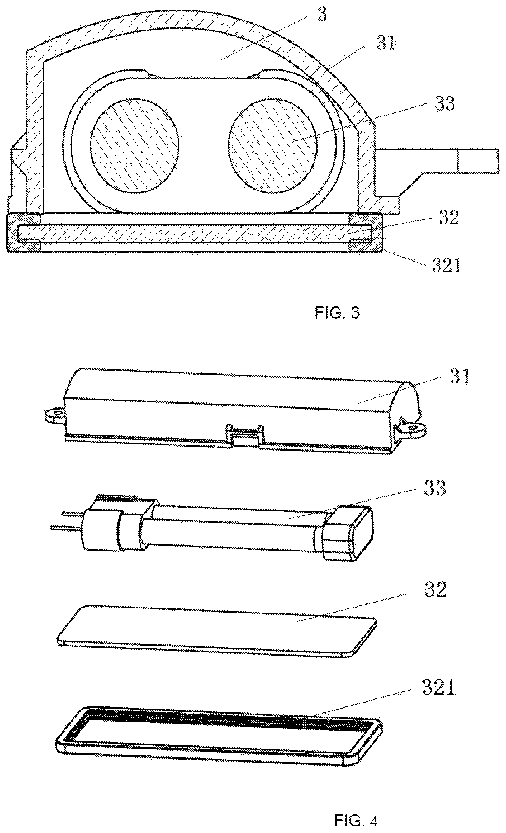Patent US12617609 Figure 3 – Sterilization and deodorization waste container having dual-wave band ultraviolet lamp tube