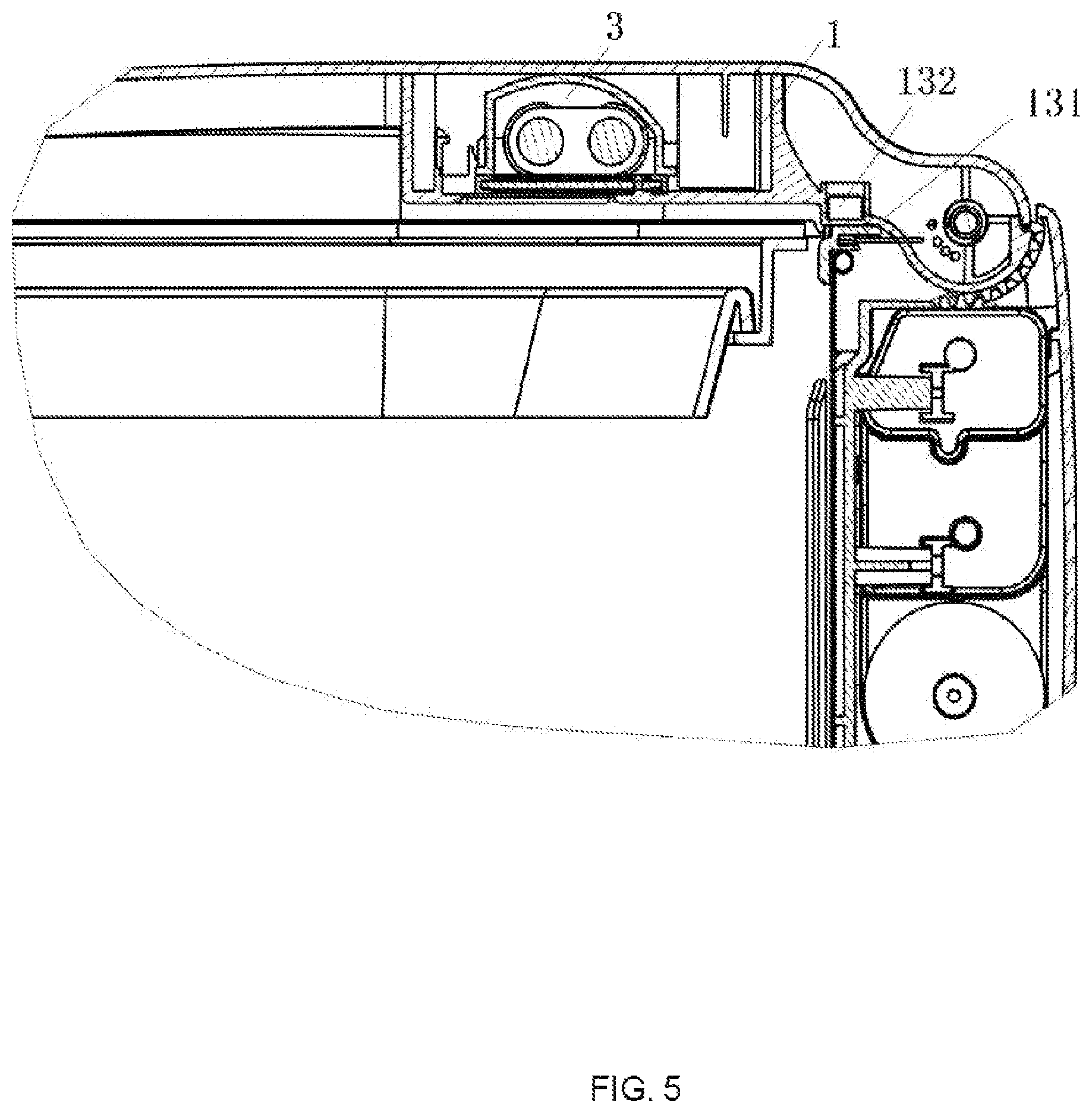 Patent US12617609 Figure 4 – Sterilization and deodorization waste container having dual-wave band ultraviolet lamp tube