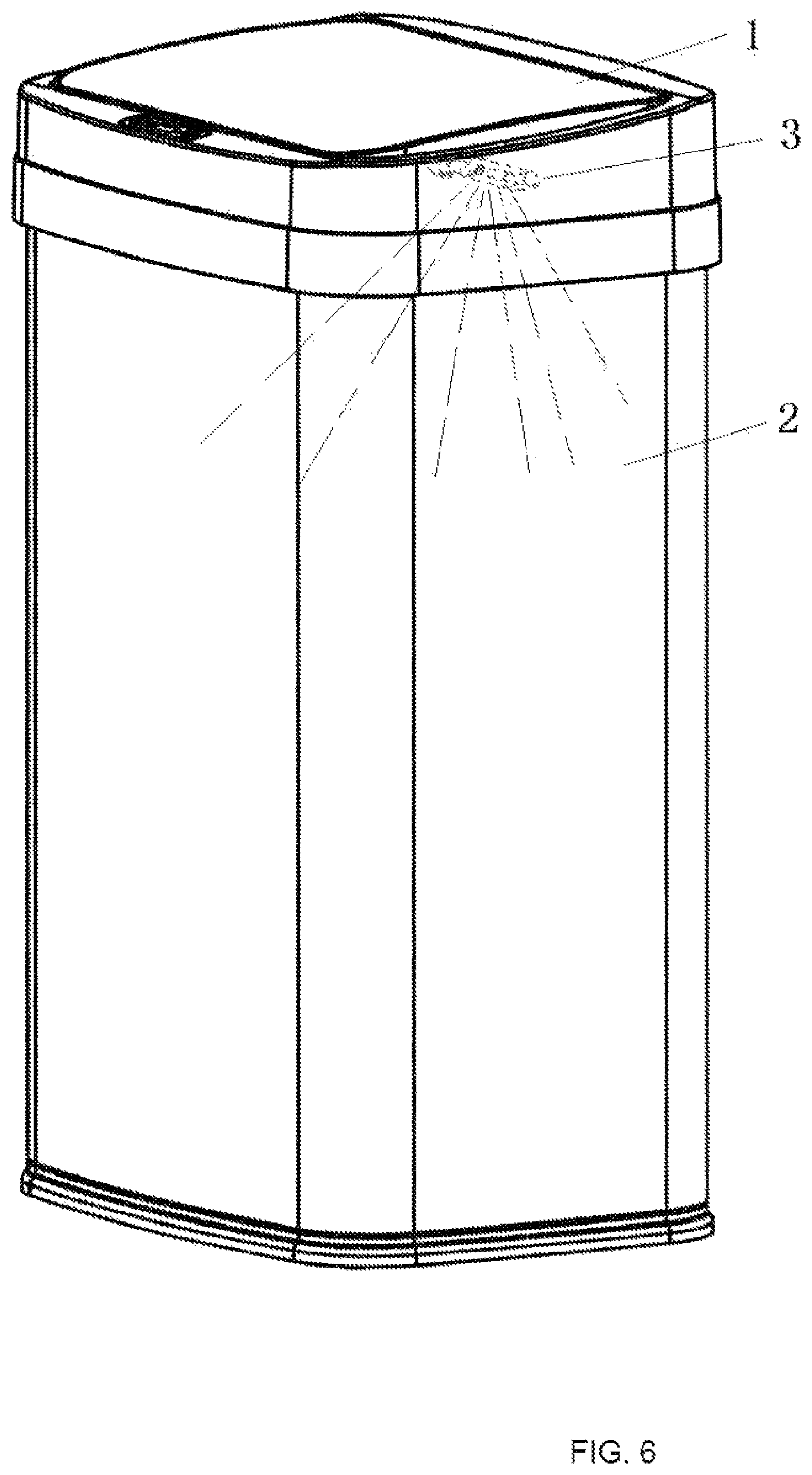 Patent US12617609 Figure 5 – Sterilization and deodorization waste container having dual-wave band ultraviolet lamp tube