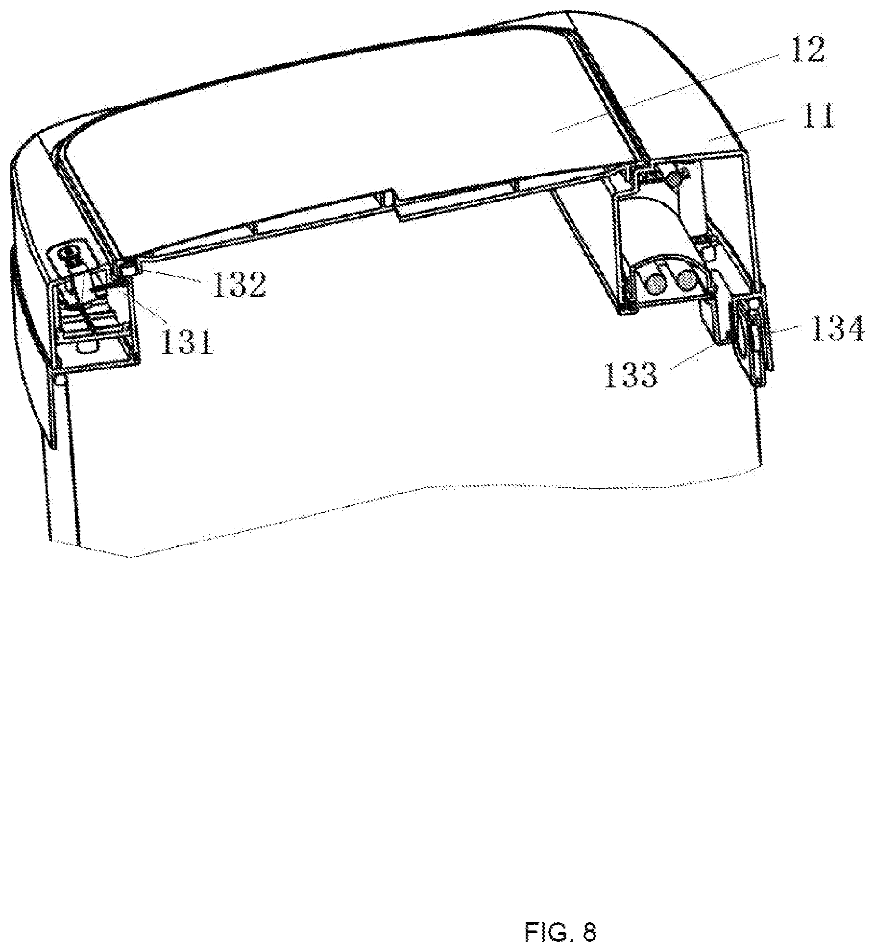 Patent US12617609 Figure 7 – Sterilization and deodorization waste container having dual-wave band ultraviolet lamp tube