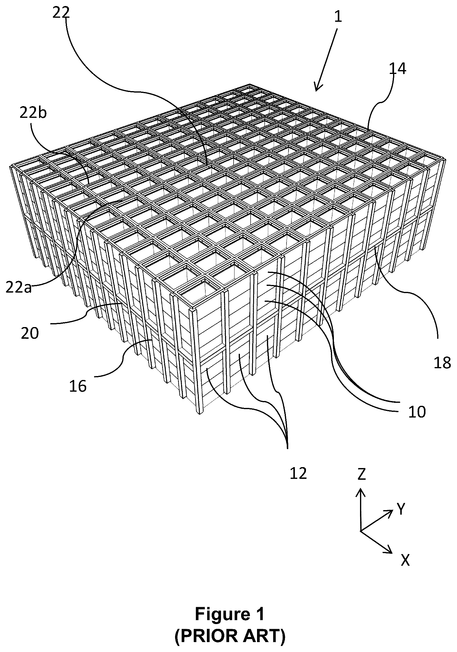 Patent US12617610 Figure 1 – Grid framework structure