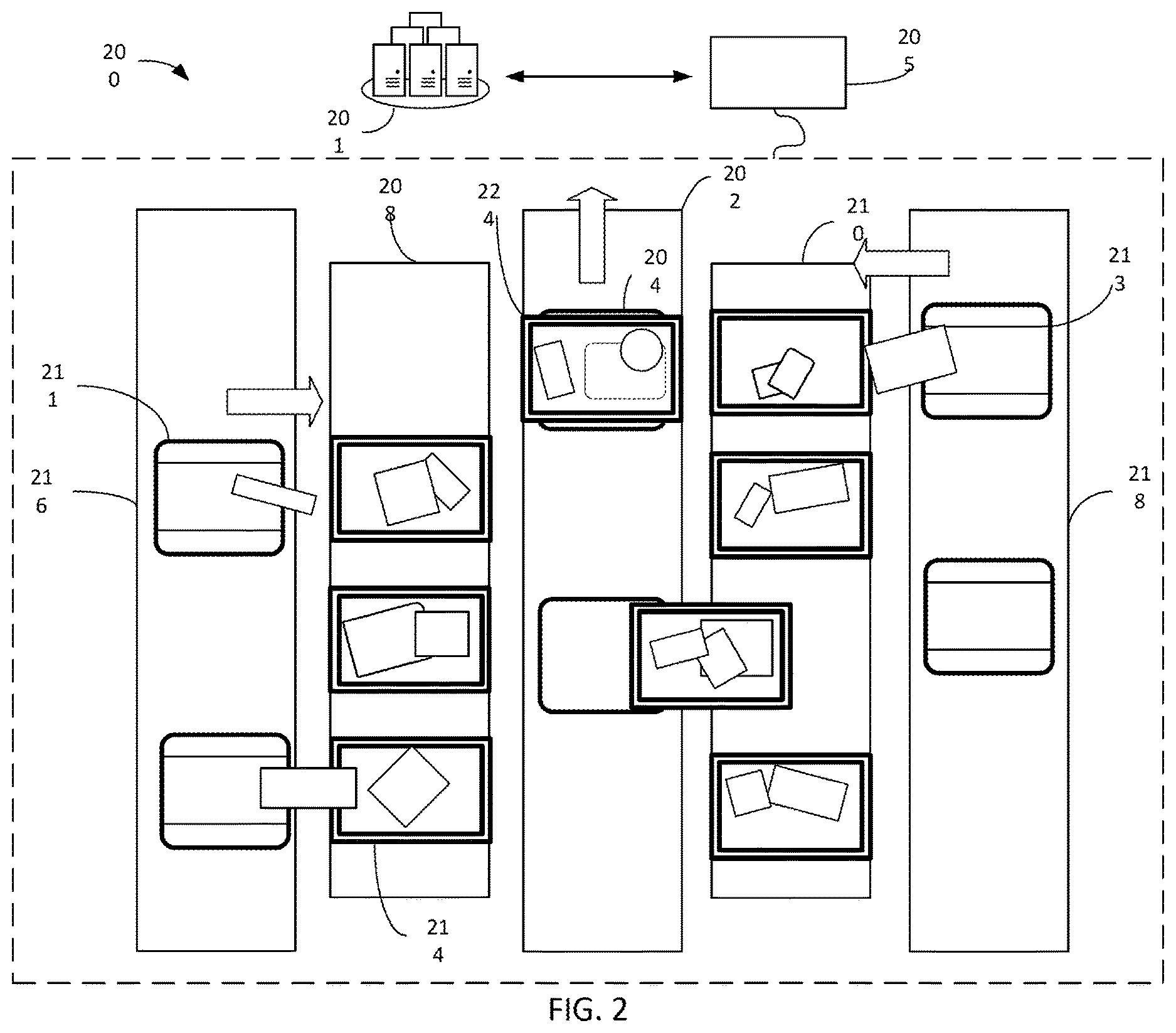 Patent US12617613 Figure 2 – Systems and methods for a high throughput sortation system