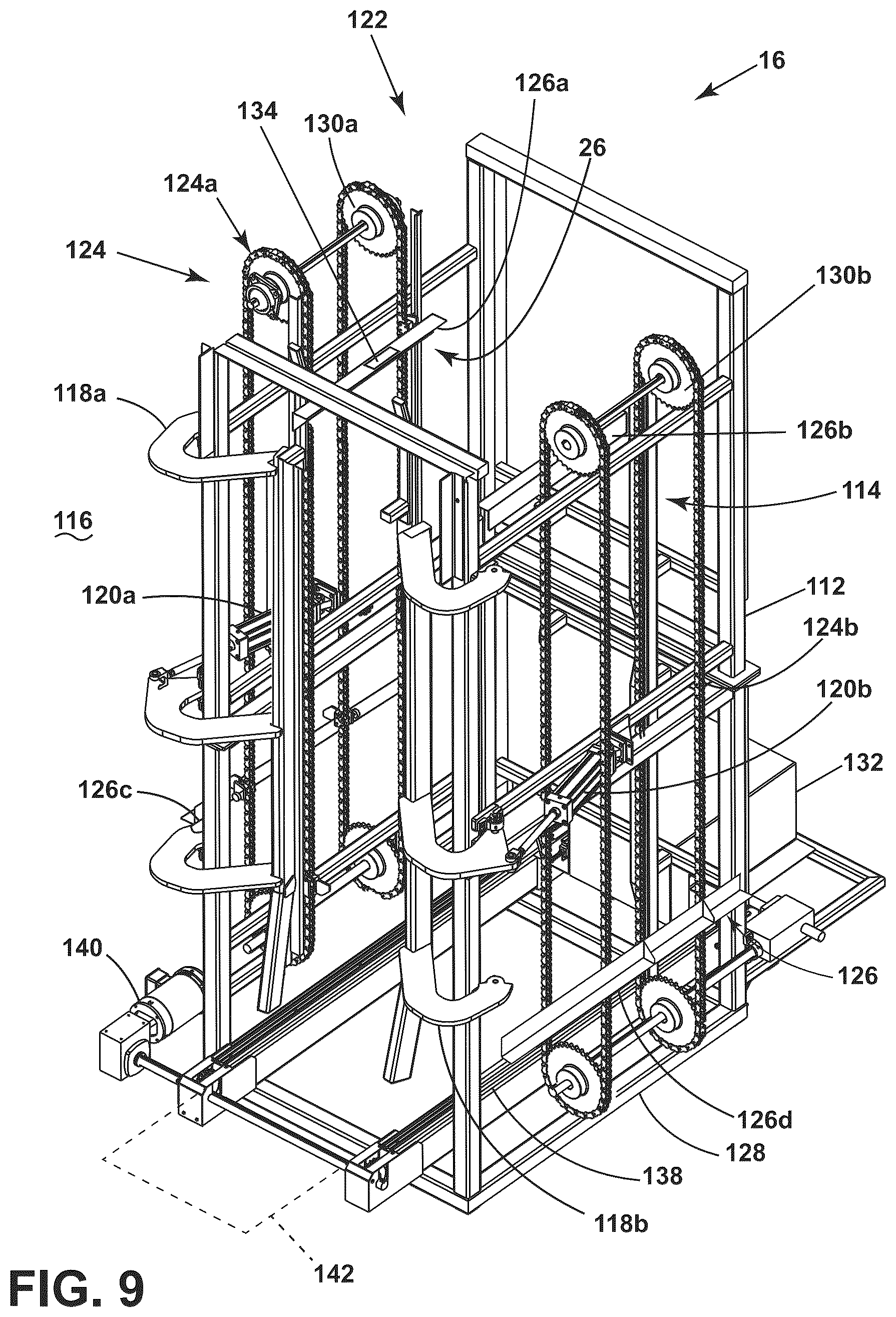 Patent US12617615 Figure 9 – Pallet sorting system and method of use