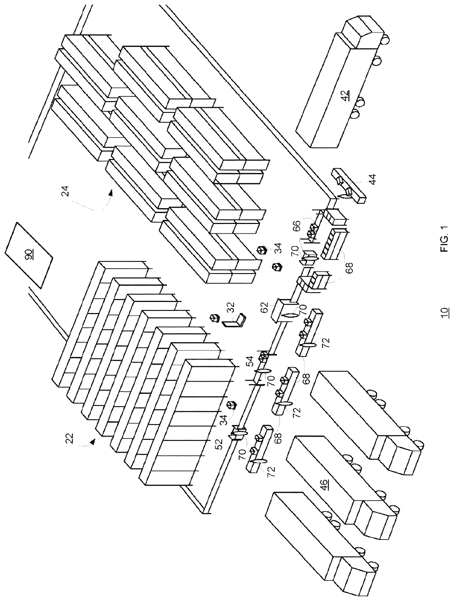 Patent US12617618 Figure 1 – Automatic warehouse and a method for managing an automatic warehouse based on popularity of items