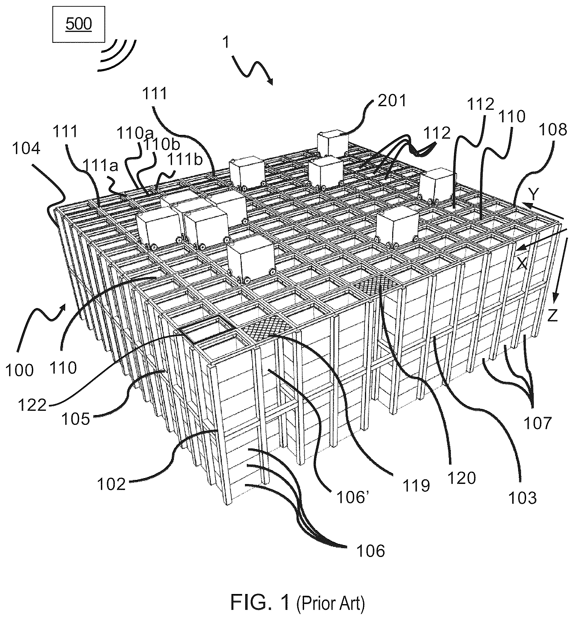 Patent US12617619 Figure 1 – Container handling module