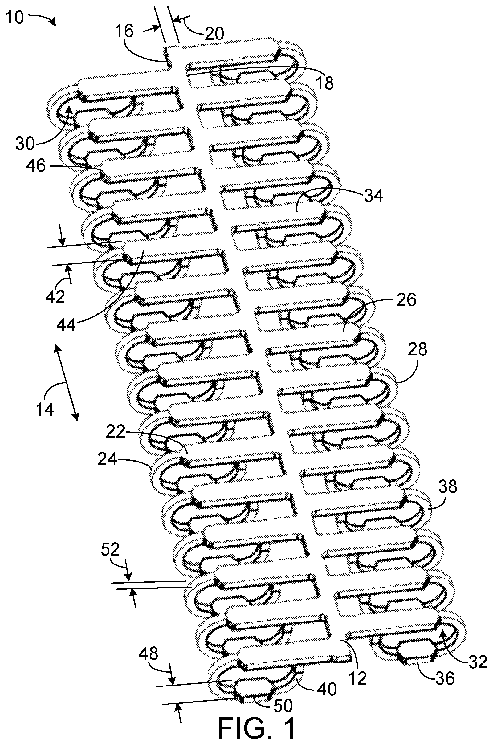 Patent US12617624 Figure 1 – Modular metal-link conveyor belt