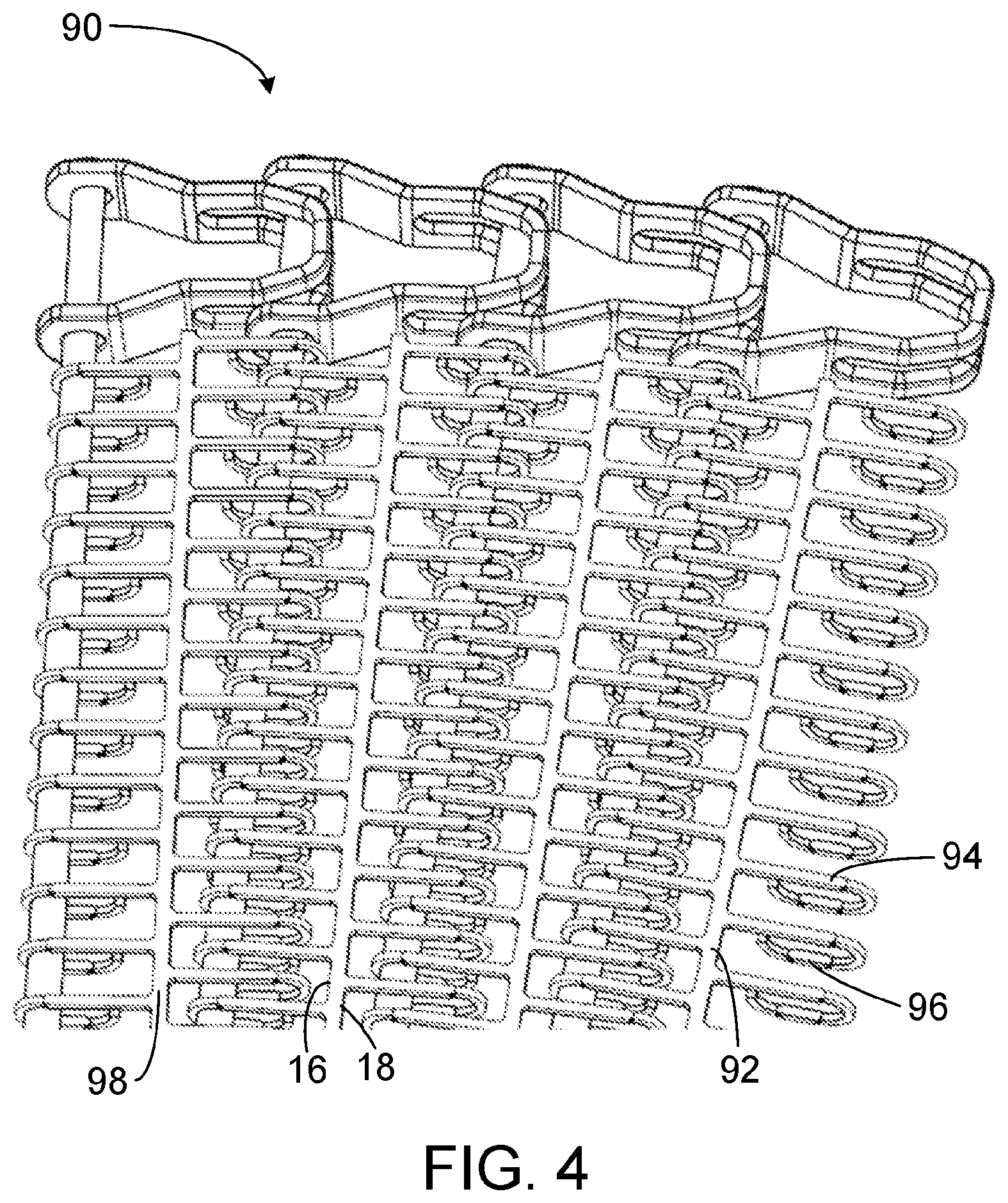 Patent US12617624 Figure 4 – Modular metal-link conveyor belt