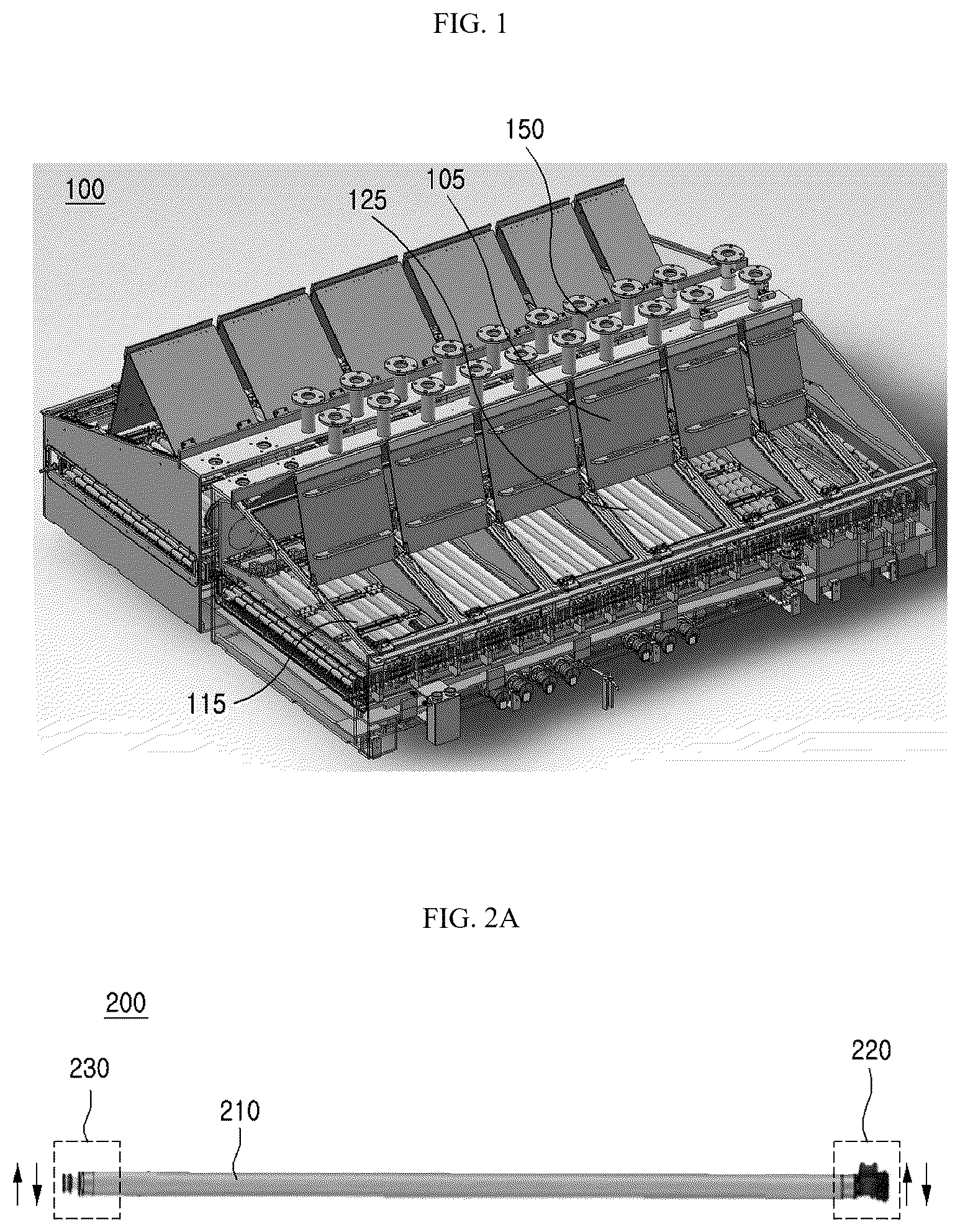 Patent US12617626 Figure 1 – Roller structure including bearing structure at one side for transporting product