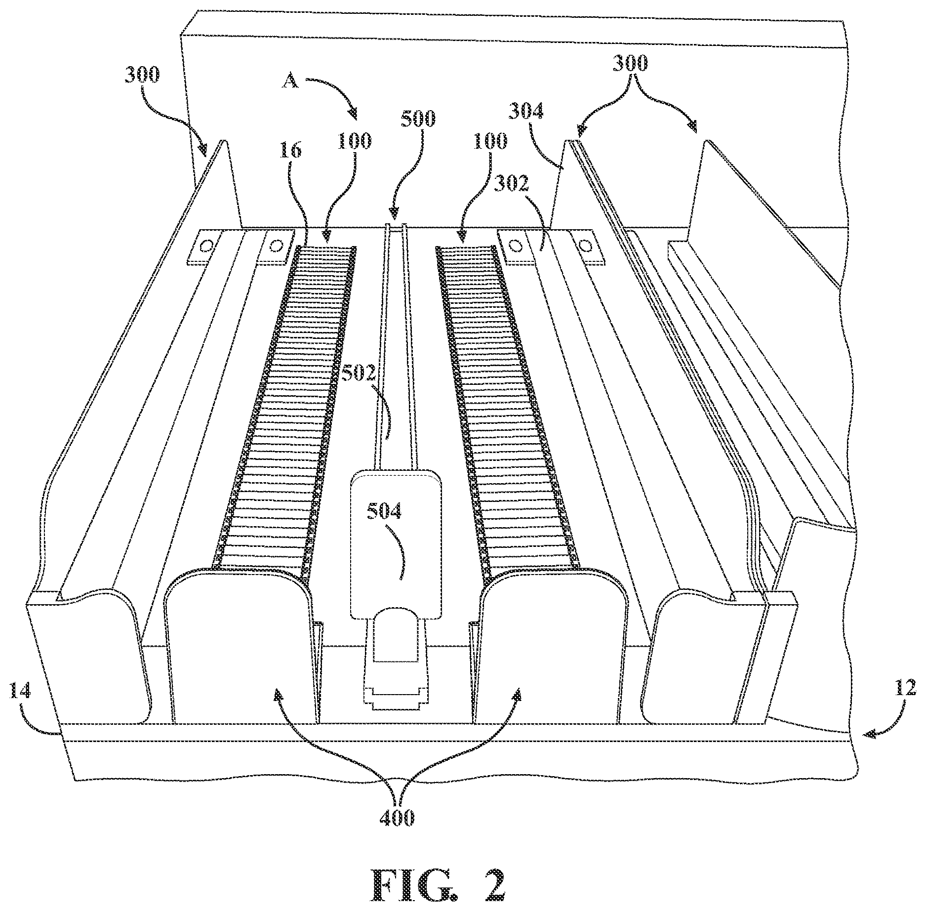Patent US12617627 Figure 2 – Selectively securable roller track