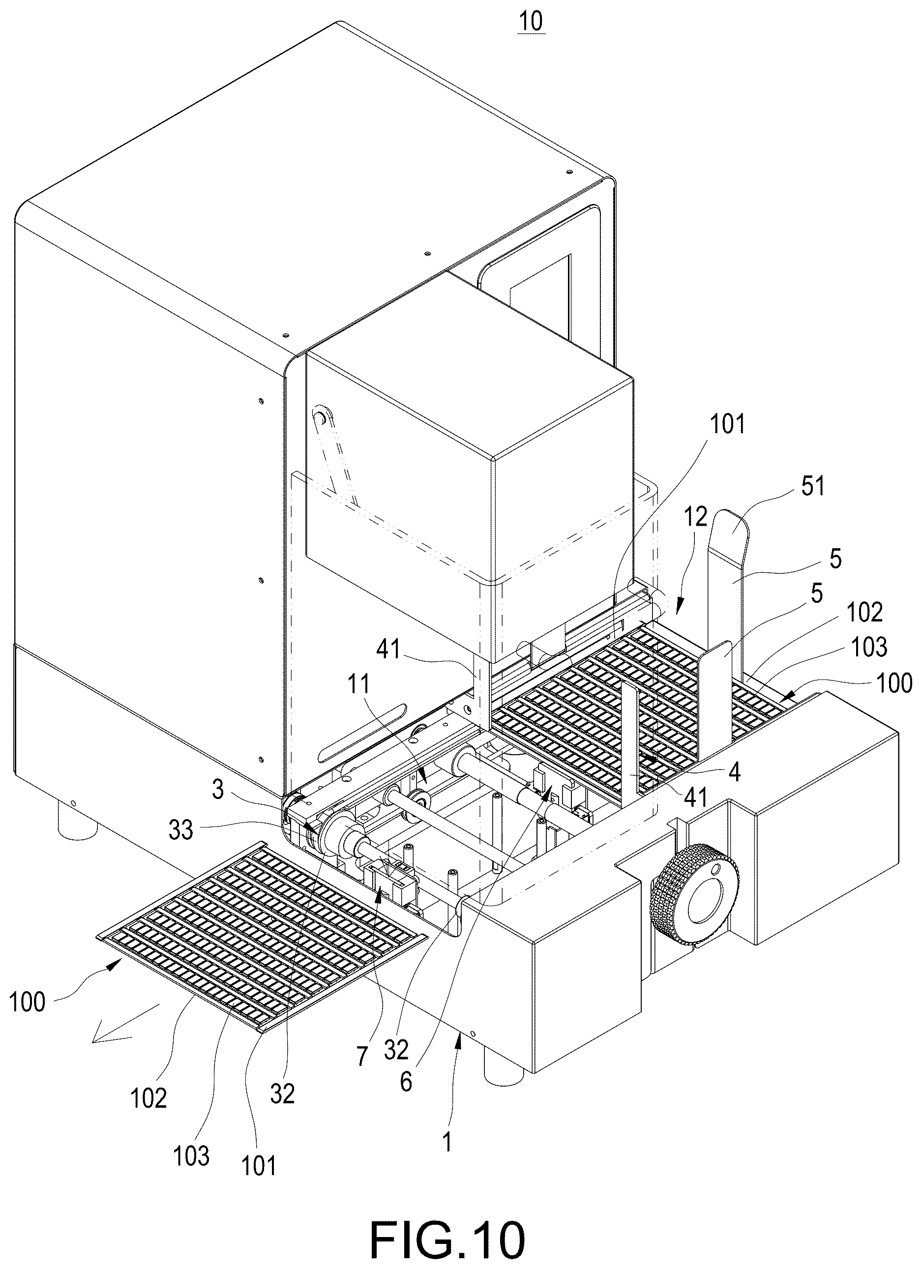Patent US12617635 Figure 10 – Laser marking feeding device