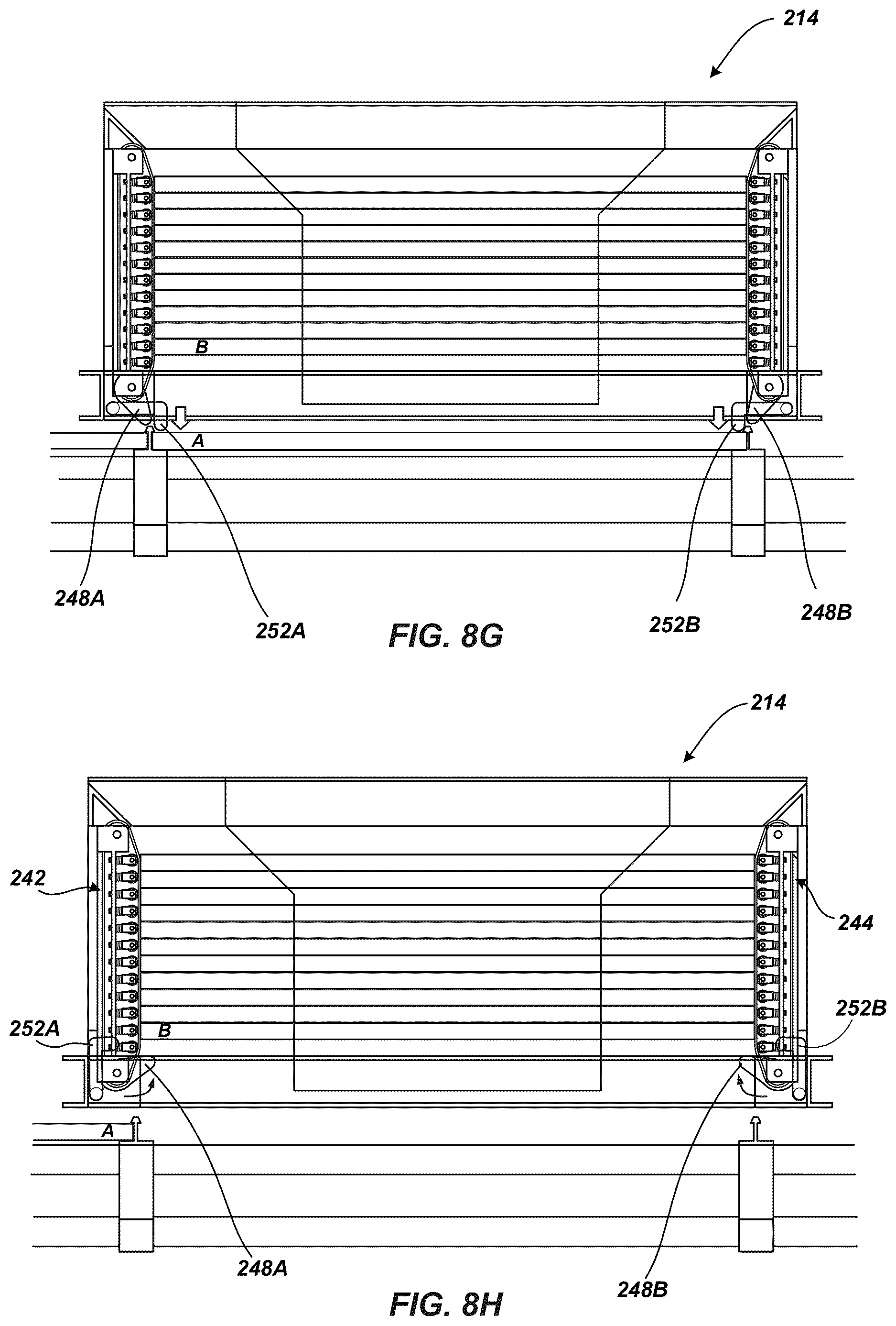 Patent US12617639 Figure 11 – Dispensing hopper and presentation system for overhead installation of solar panels for a solar tracking system