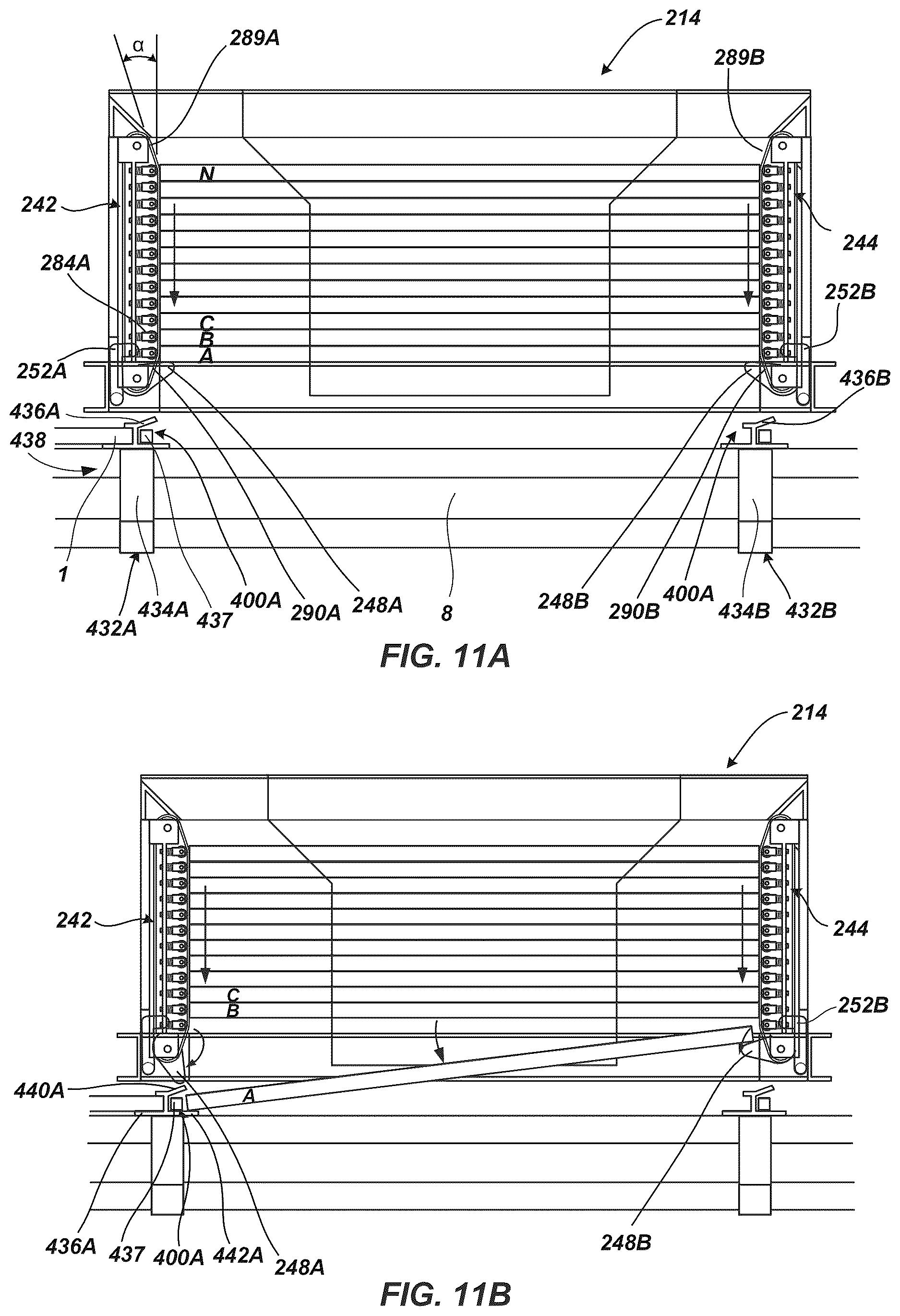 Patent US12617639 Figure 14 – Dispensing hopper and presentation system for overhead installation of solar panels for a solar tracking system