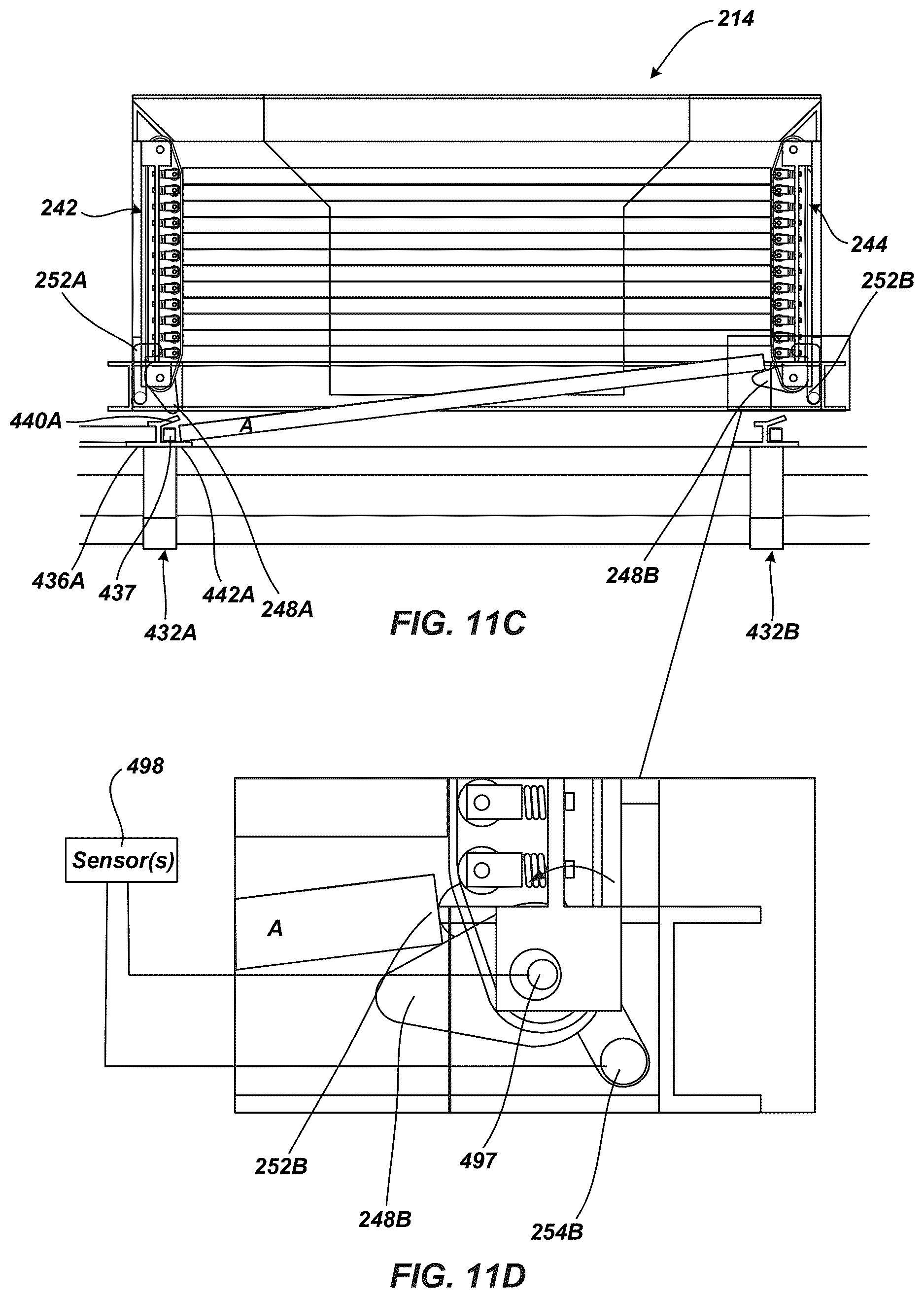 Patent US12617639 Figure 15 – Dispensing hopper and presentation system for overhead installation of solar panels for a solar tracking system