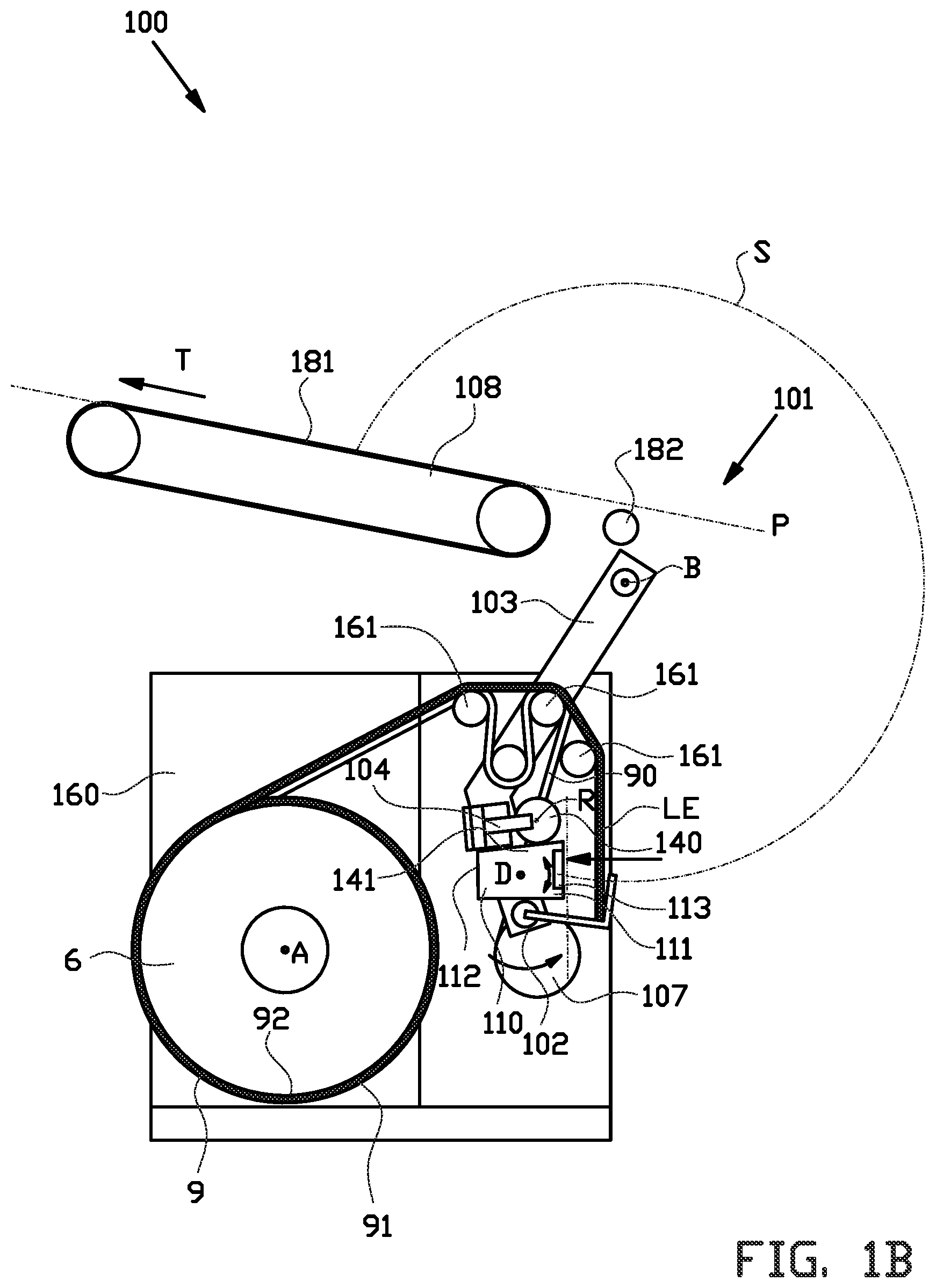 Patent US12617643 Figure 2 – Unwinding system and method for unwinding a tire component from a stock reel and for outputting said tire component in a transport direction
