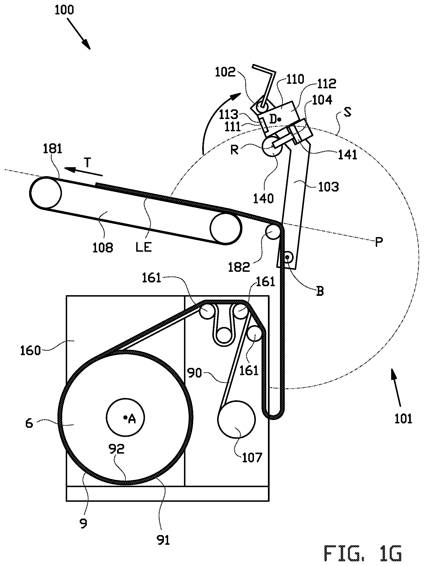 Patent US12617643 Figure 7 – Unwinding system and method for unwinding a tire component from a stock reel and for outputting said tire component in a transport direction