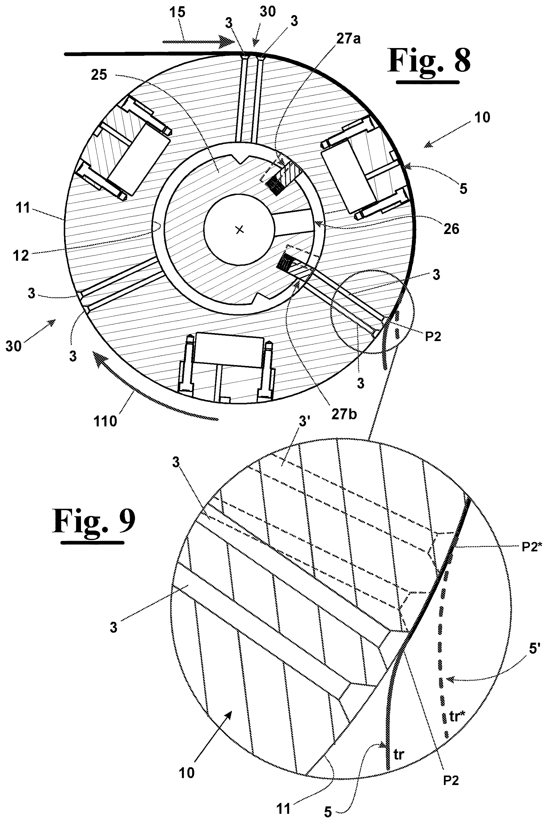 Patent US12617644 Figure 5 – Suction roll of a web, or sheet, of paper in a paper converting machine