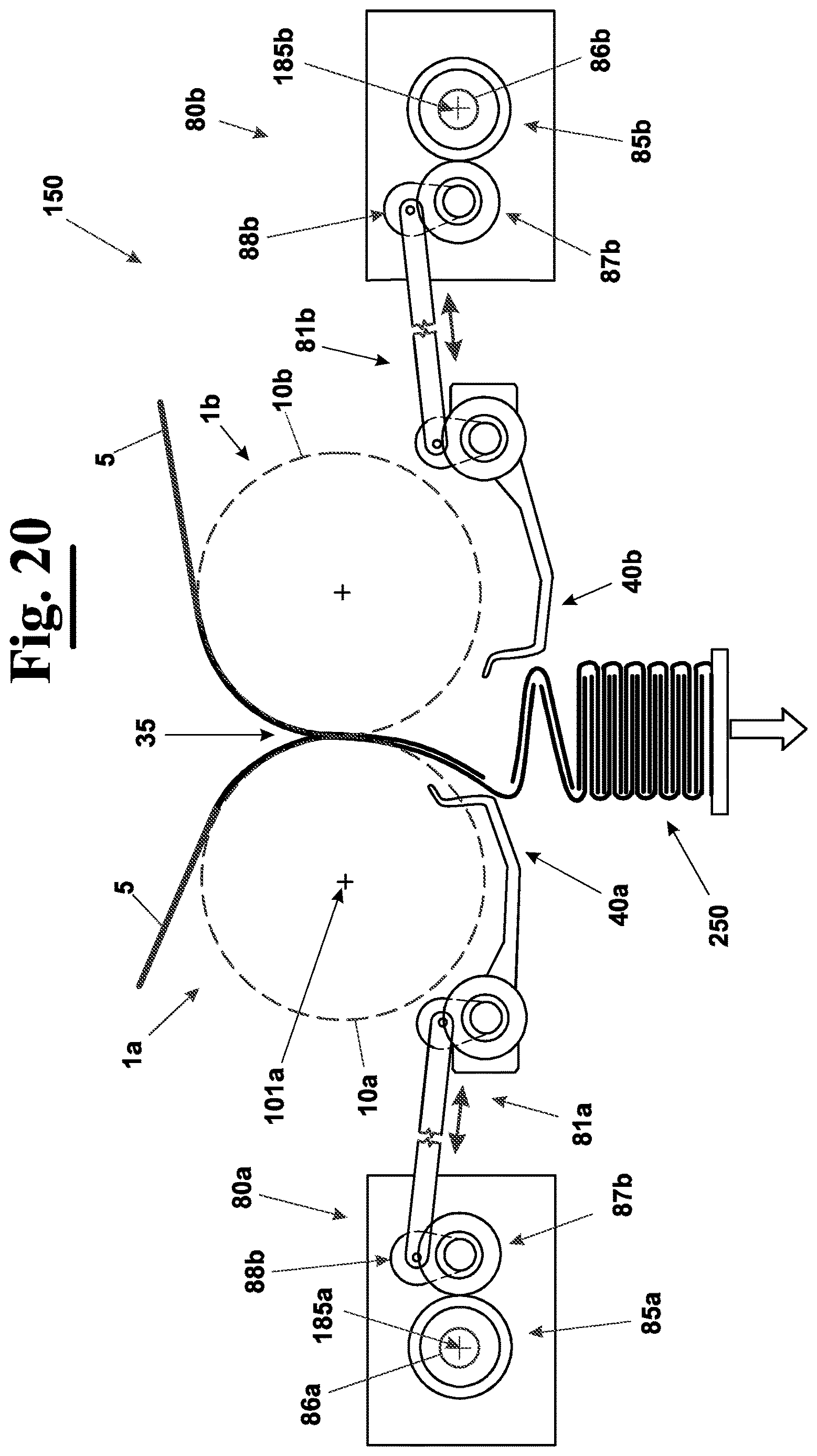 Patent US12617644 Figure 11 – Suction roll of a web, or sheet, of paper in a paper converting machine