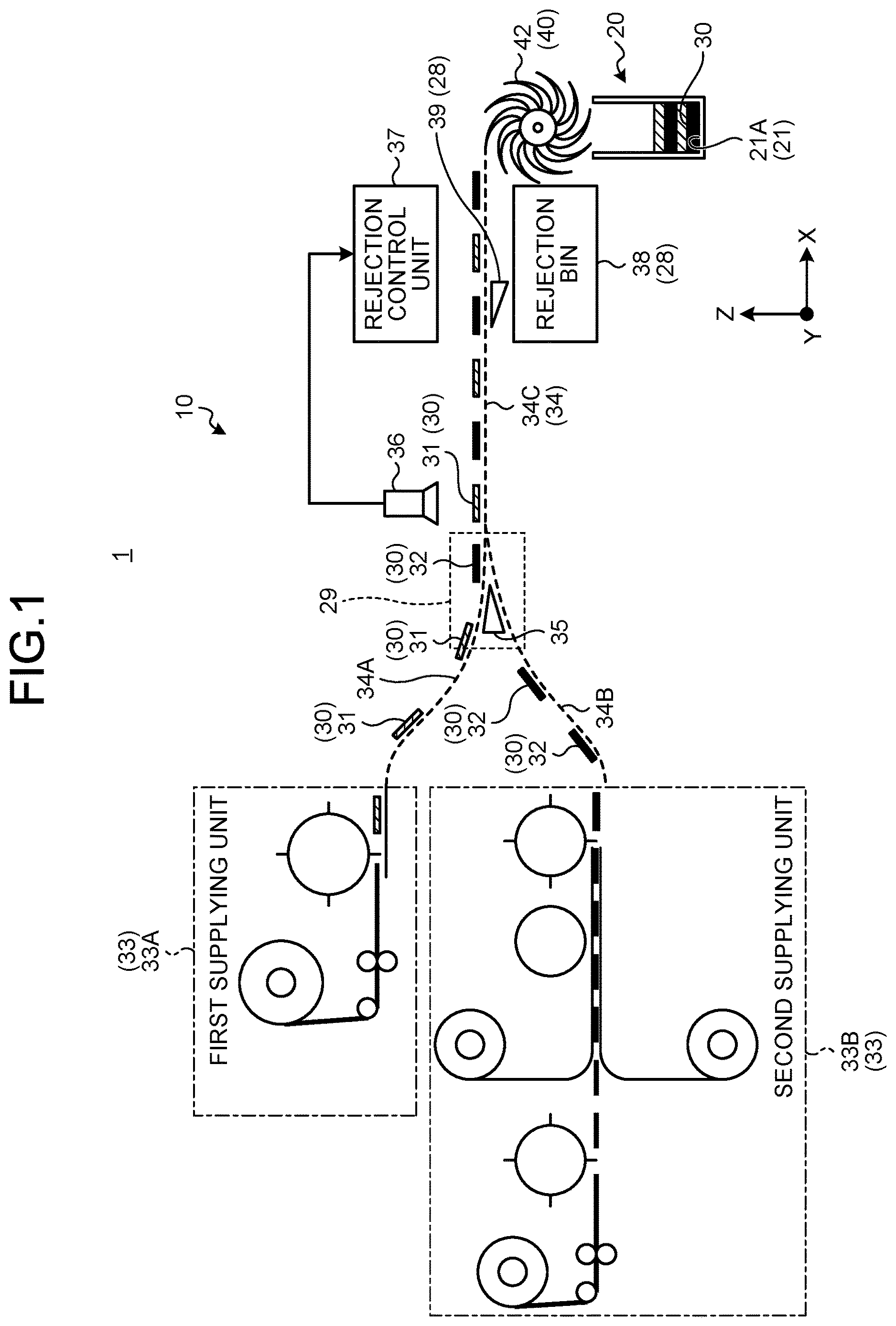 Patent US12617646 Figure 1 – Stacking apparatus, stacking method, and stacking system