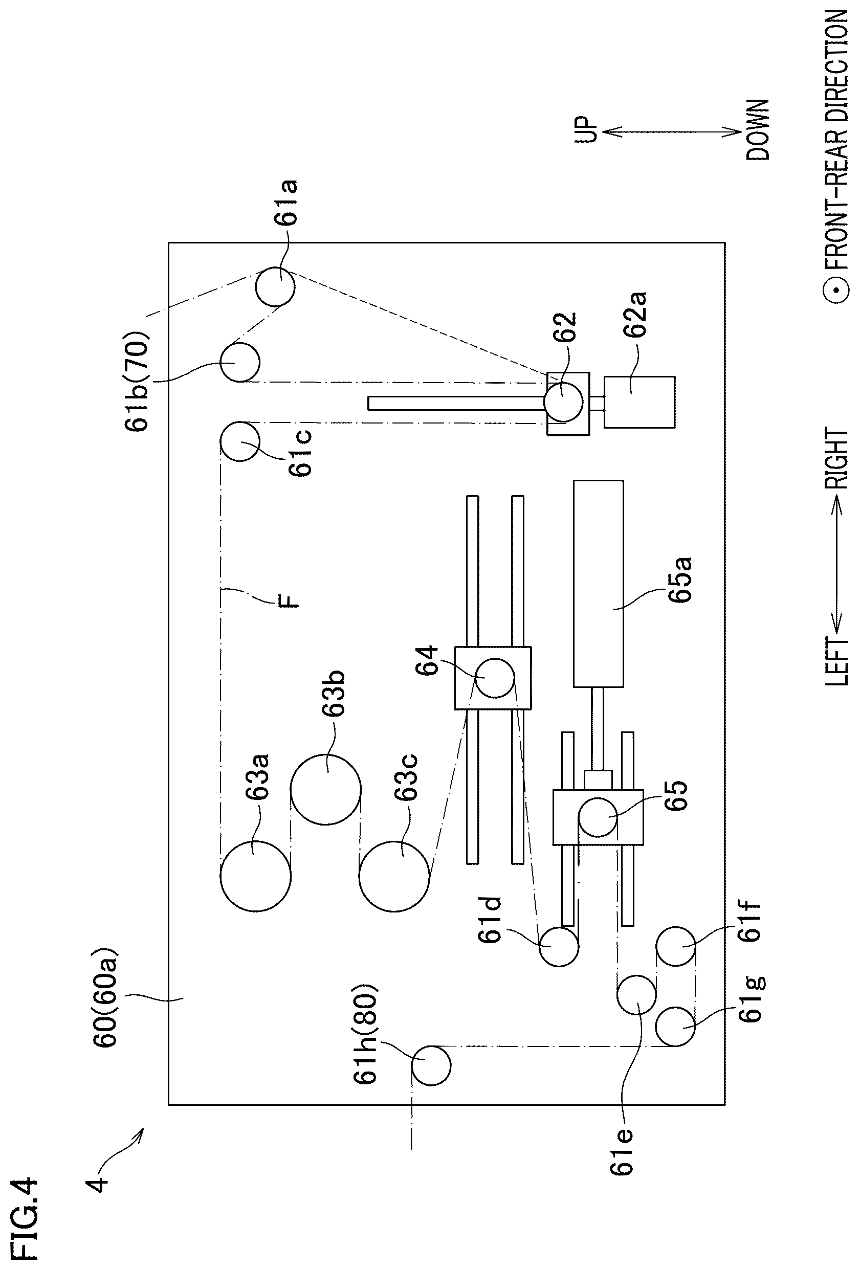 Patent US12617650 Figure 4 – Yarn path guide mechanism and textile machine