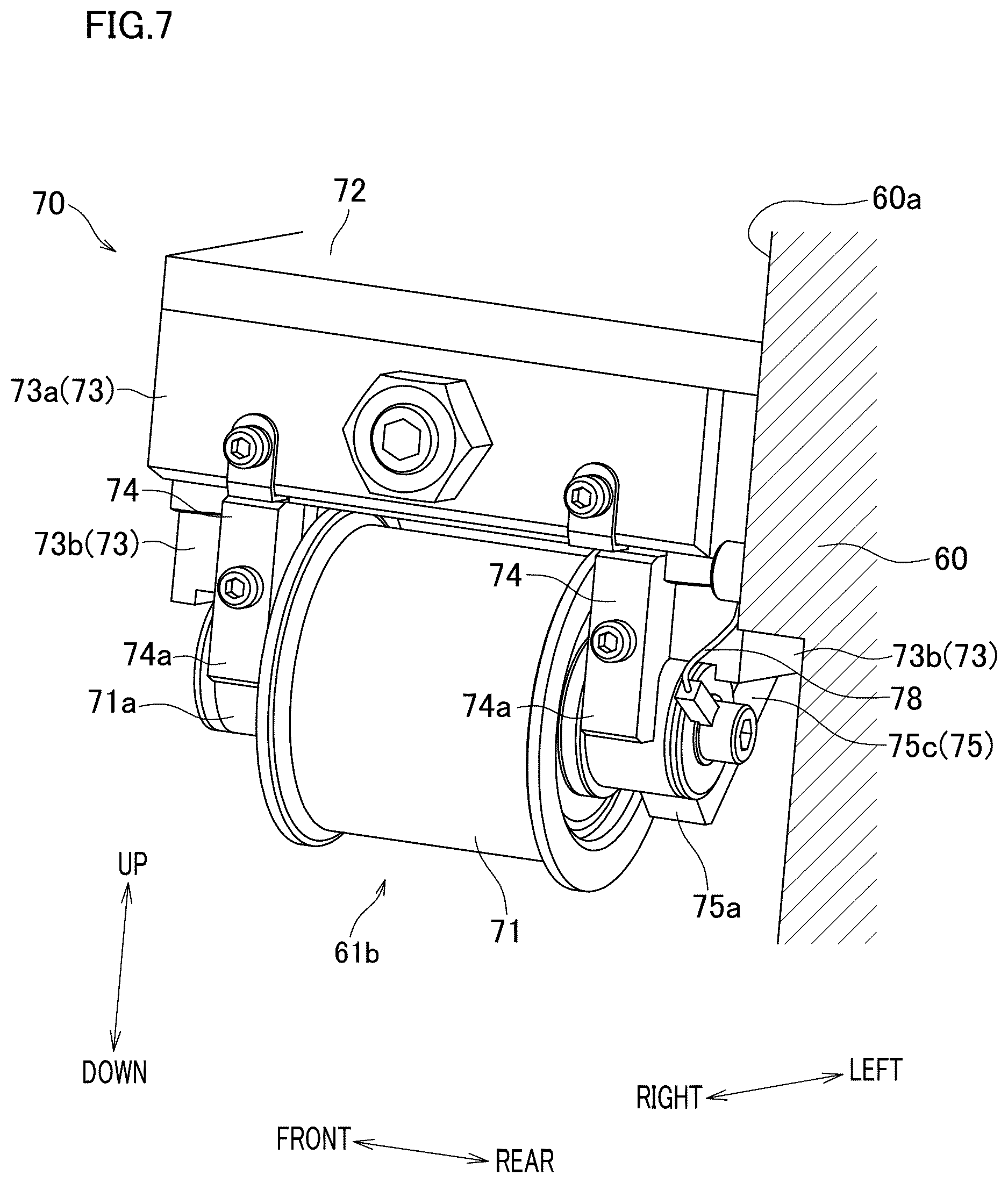 Patent US12617650 Figure 7 – Yarn path guide mechanism and textile machine