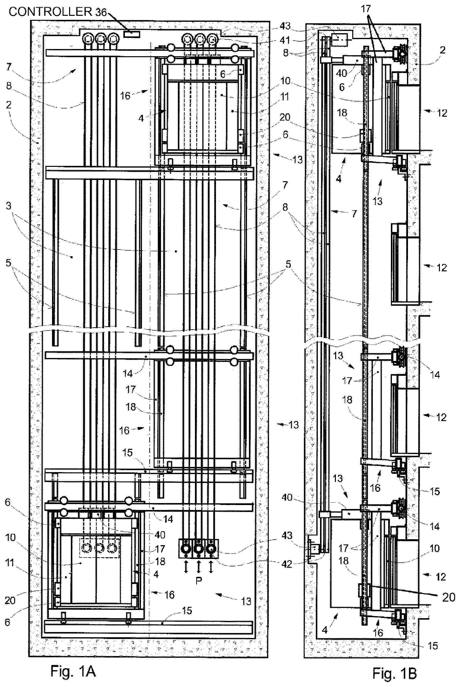 Patent US12617655 Figure 1 – Elevator system