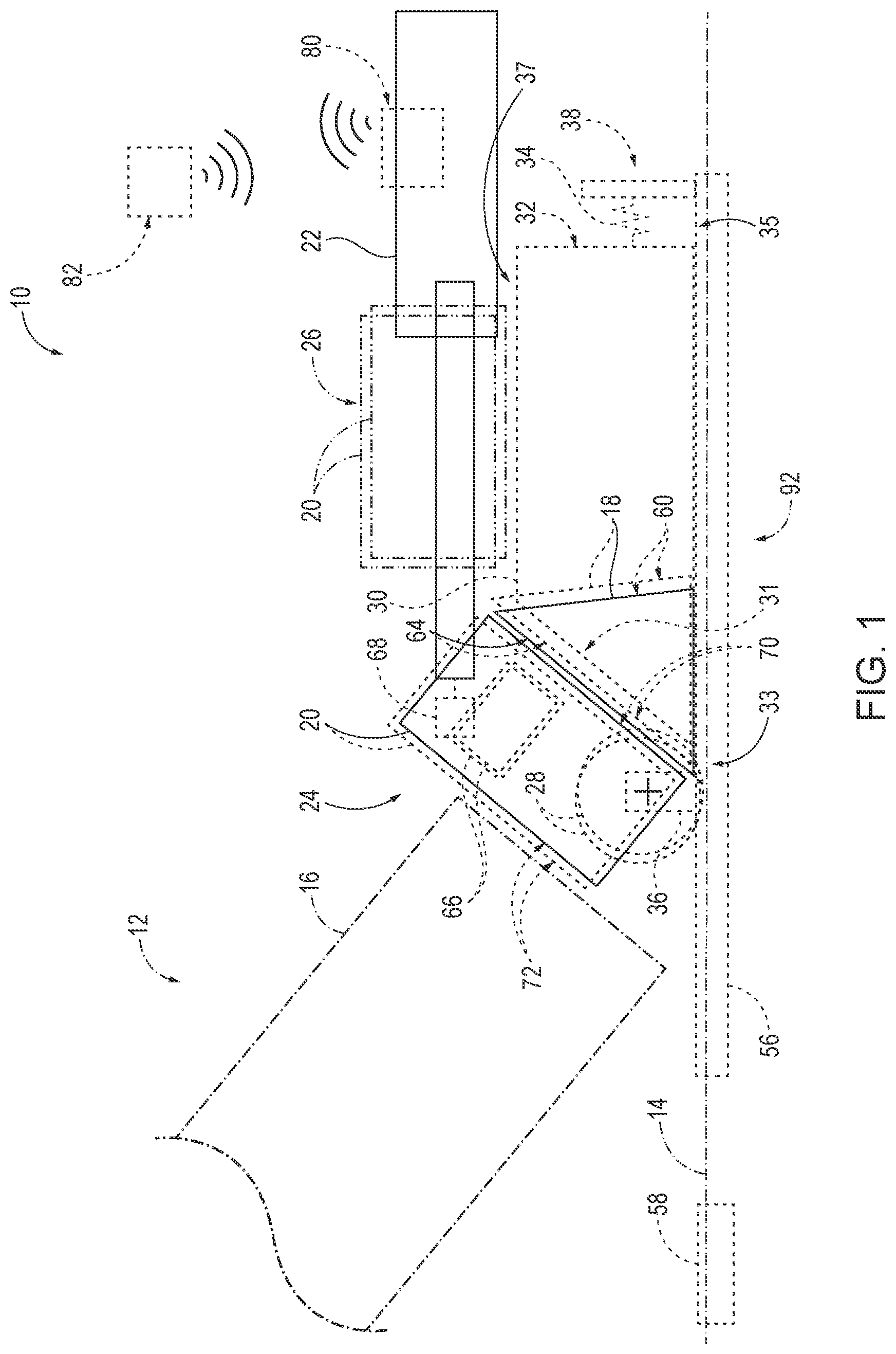 Patent US12617661 Figure 1 – Safety devices for scissor lifts and related methods