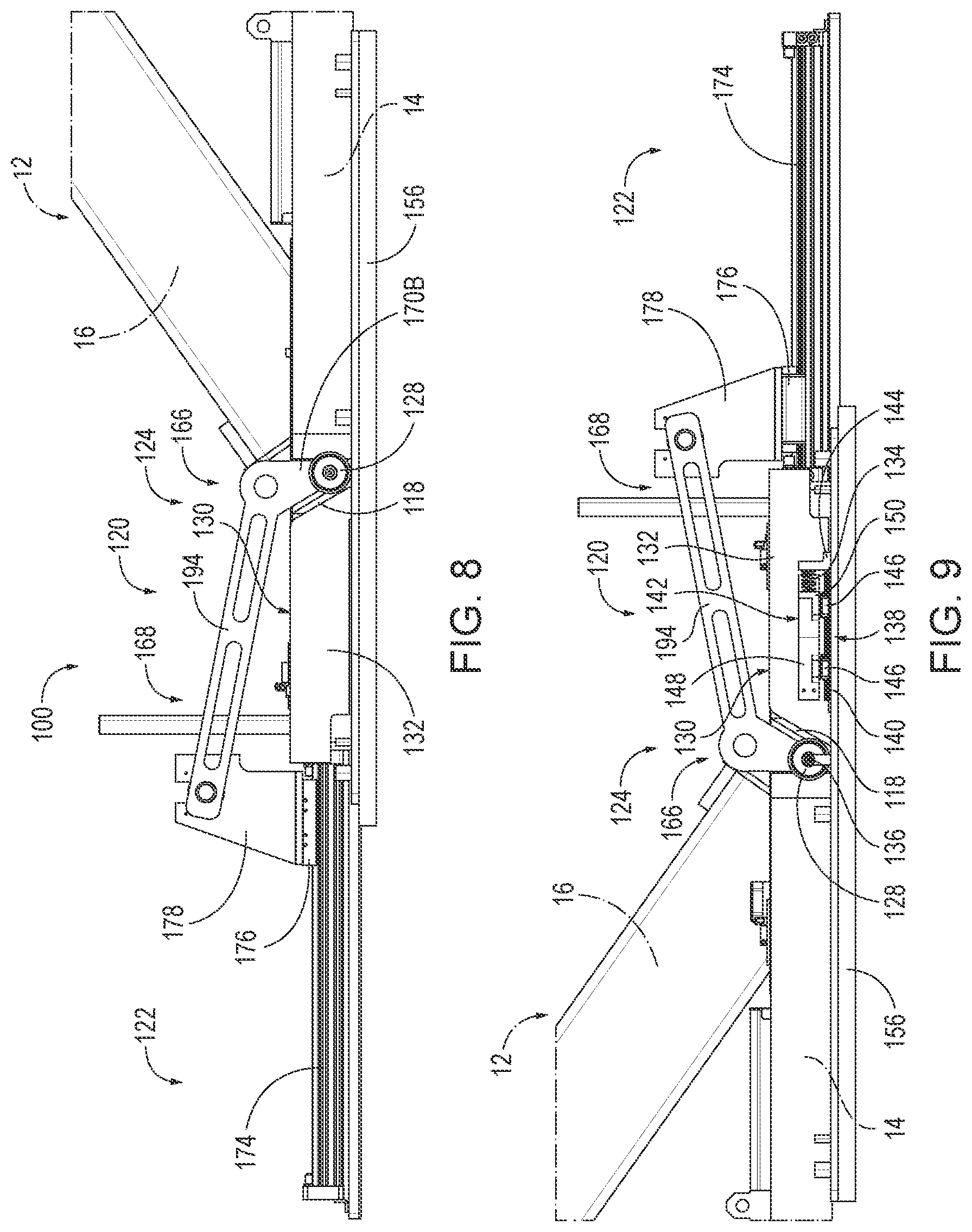 Patent US12617661 Figure 7 – Safety devices for scissor lifts and related methods
