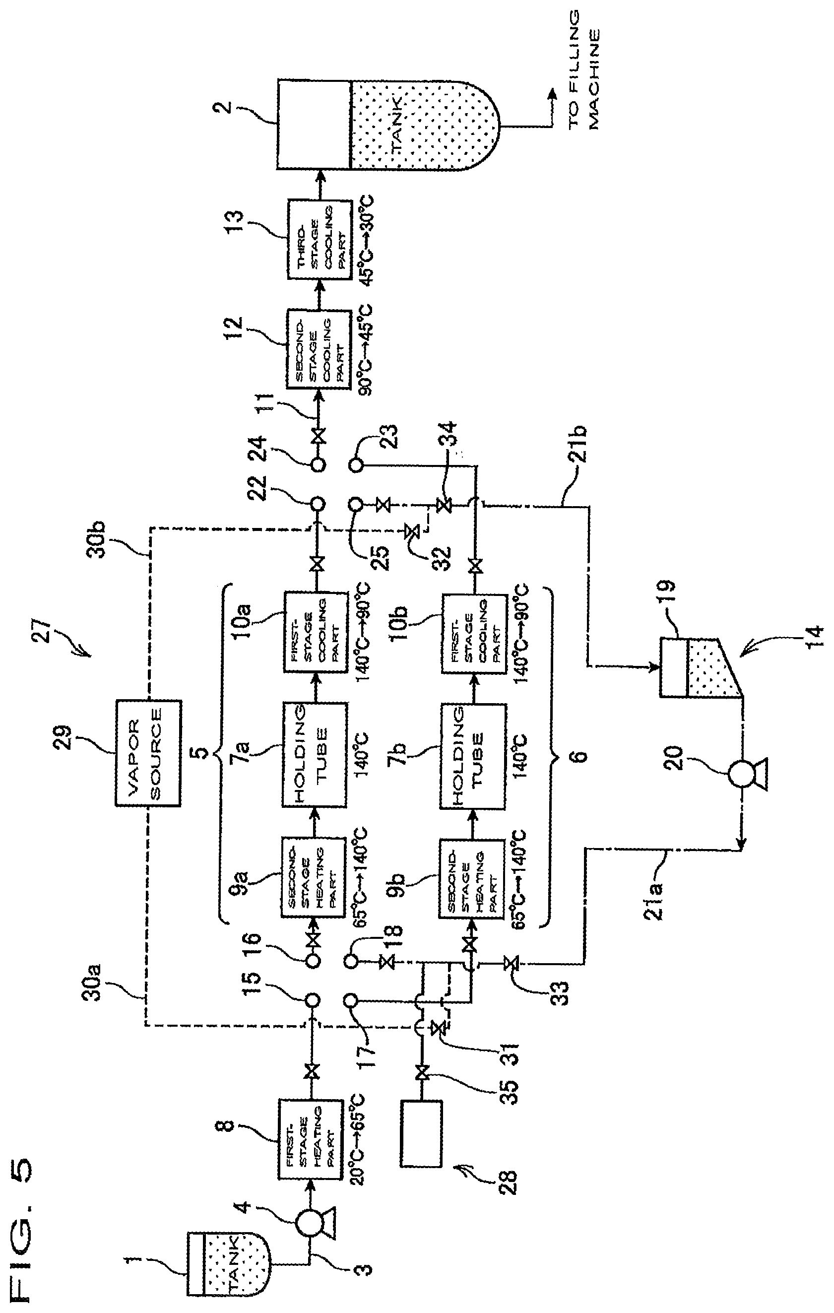 Patent US12617662 Figure 5 – Cleaning method for sterilization line and sterilization line
