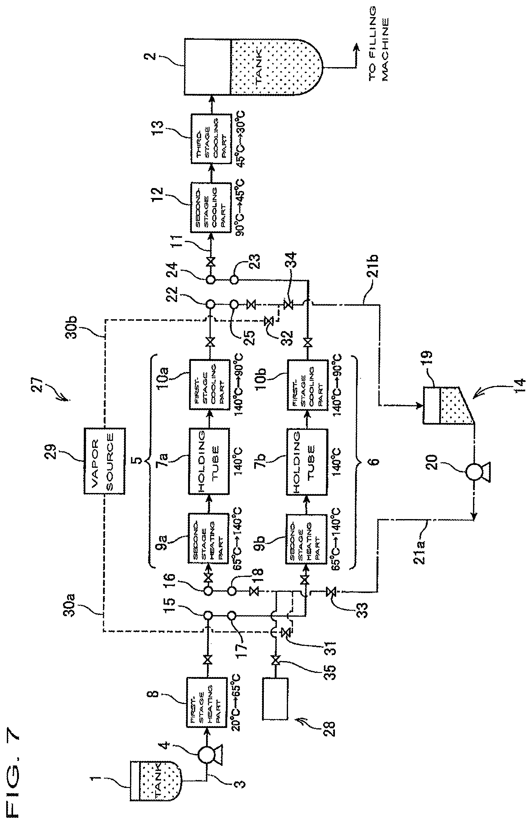 Patent US12617662 Figure 7 – Cleaning method for sterilization line and sterilization line
