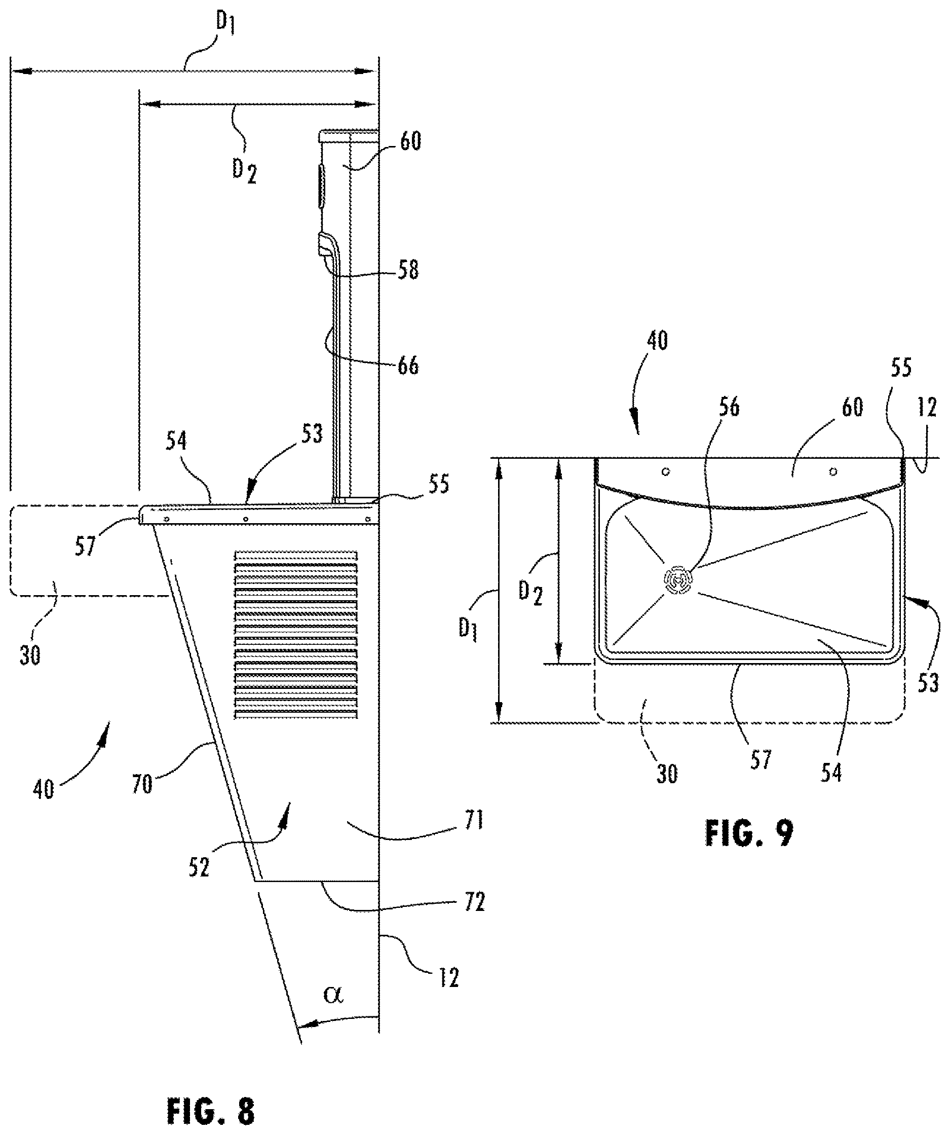 Patent US12617663 Figure 6 – Compact water bottle filling station and retrofitting method